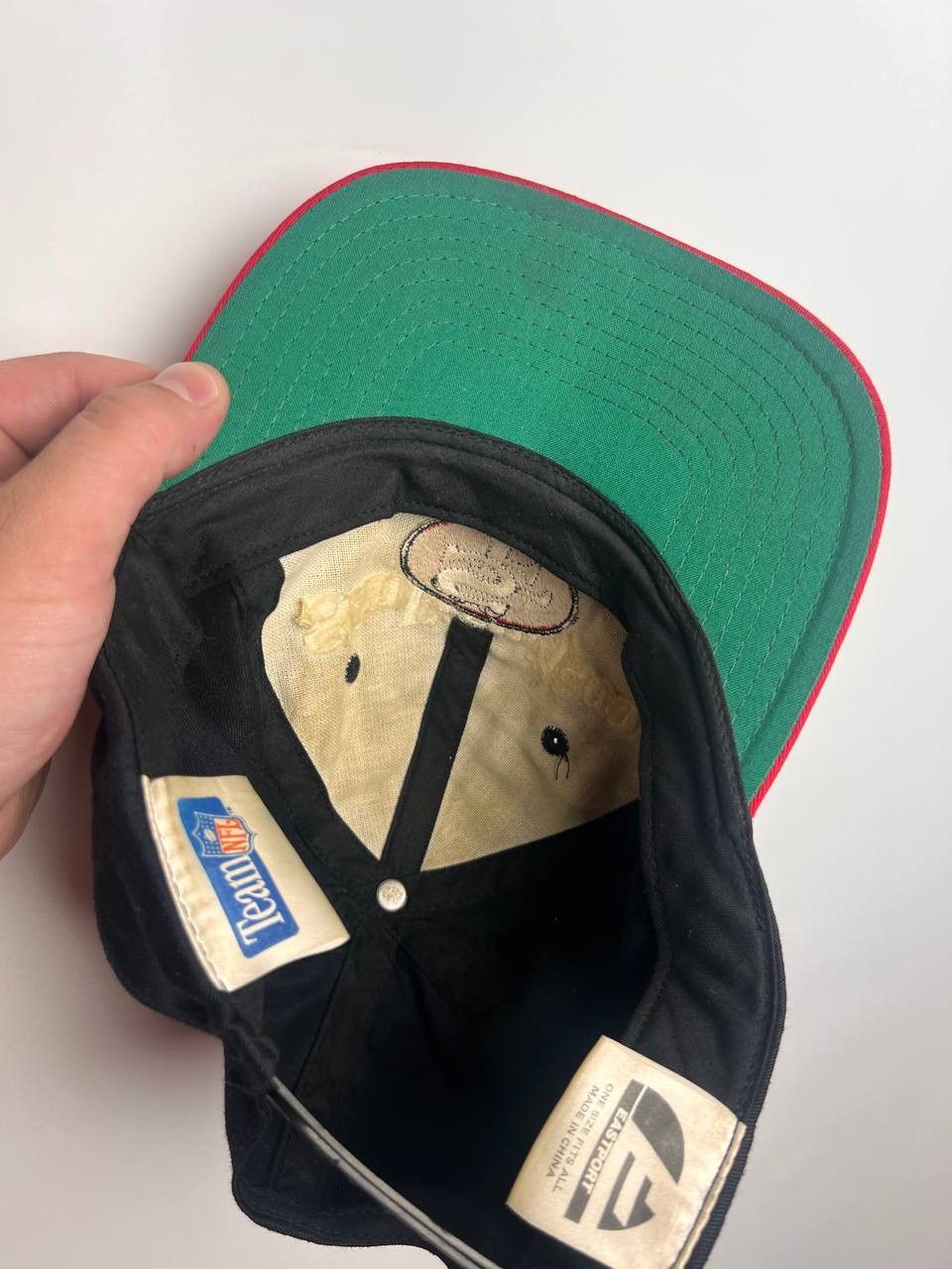 Logo Athletic × NFL × Vintage Vintage San Francisco S F 49ers Football NFL Snapback Red Size ONE SIZE - 8 Thumbnail