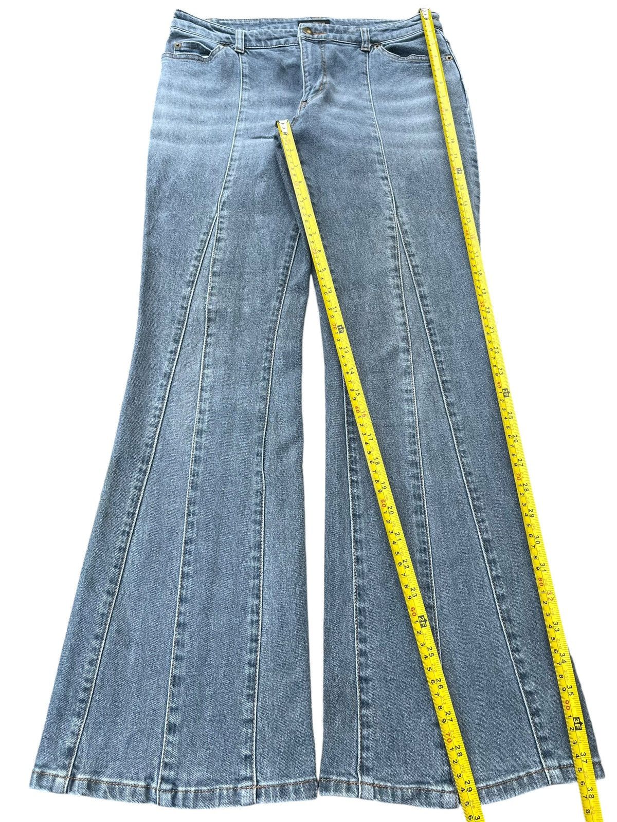 Japanese Brand × Le Grande Bleu (L.G.B.) Vintage Japanese Brand Slender Line Panel Super Flare Jeans Size US 29 - 10 Thumbnail