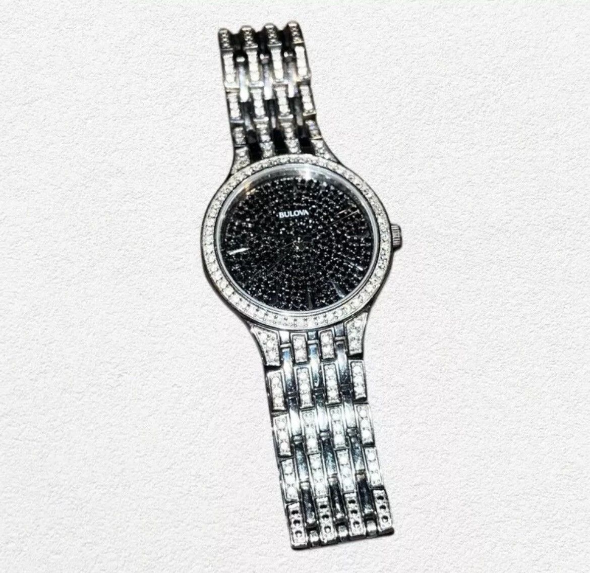 Bulova Ladies' Bulova Phantom Crystal Accent Watch with Black Dial Size ONE SIZE - 1 Thumbnail