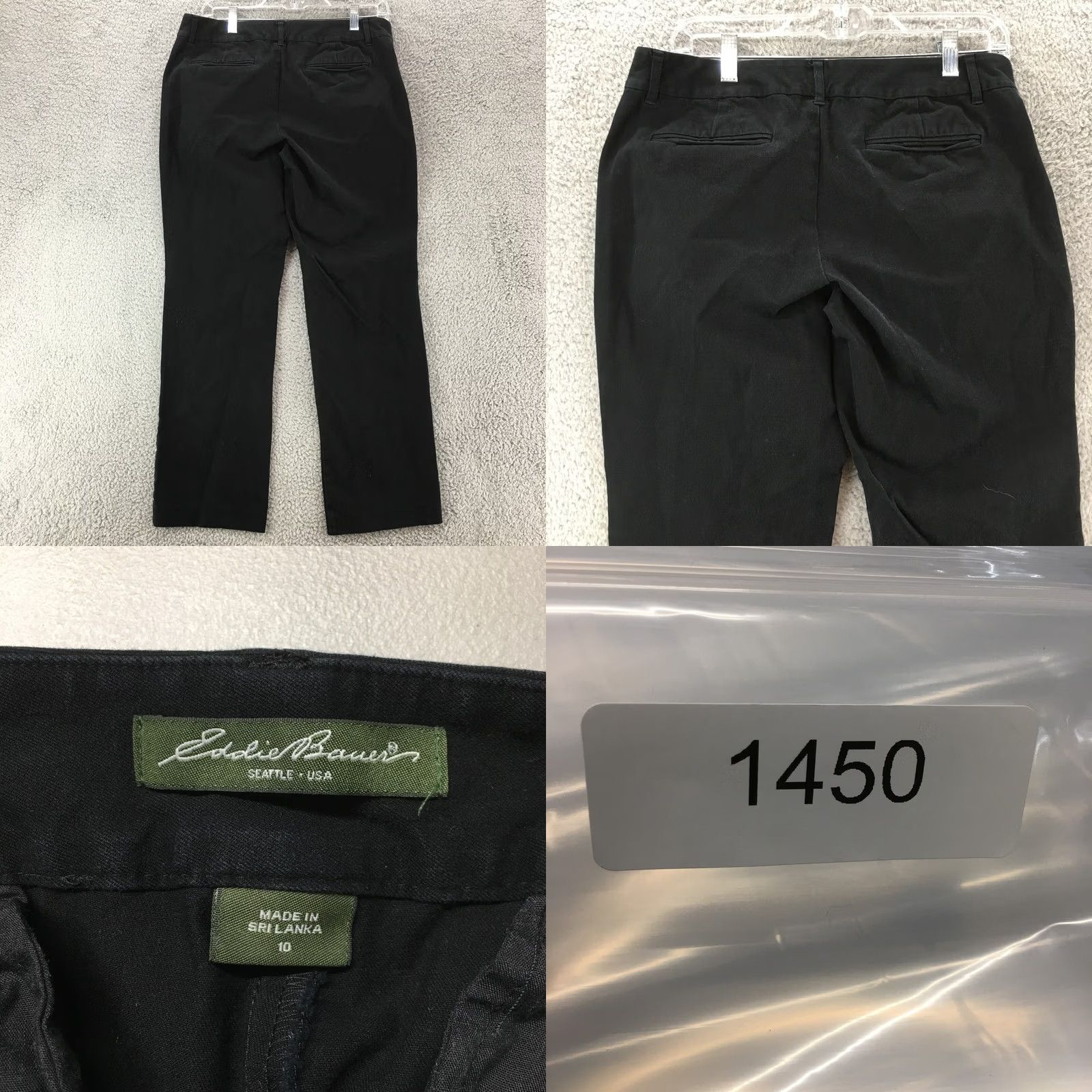 Eddie Bauer Eddie Bauer Chino Pants Womens 10 Black Straight Leg Flat Front Mid Rise Zip Fly Pants Size 32" / US 10 / IT 46 - 8 Thumbnail