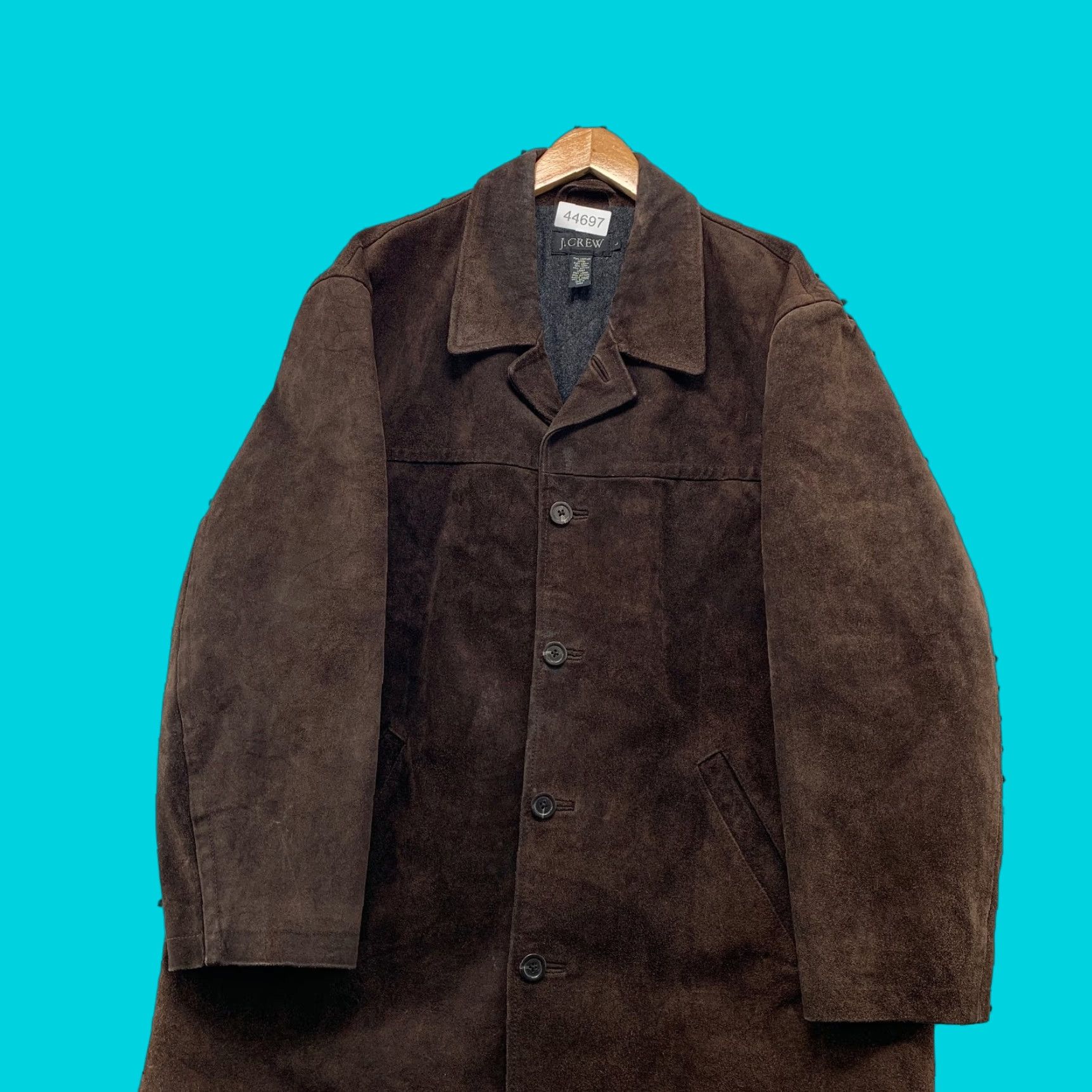 J.Crew VINTAGE J.CREW Coat Mens L Brown Leather Suede Barn Heavy Wool Lined Overcoat Winter Casual Jacket Womens? Size US L / EU 52-54 / 3 - 1 Thumbnail