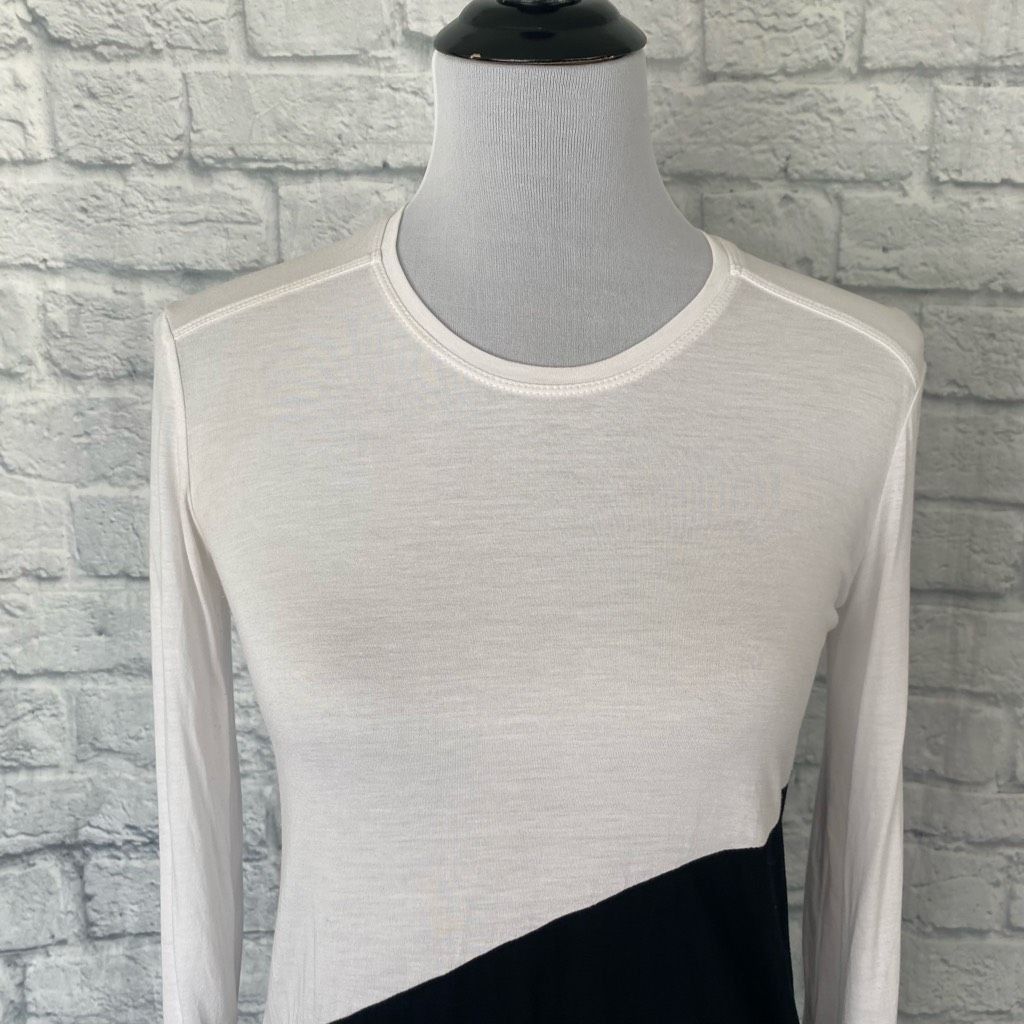 Bcbgmaxazria BCBGMaxazria women XXS colorblock Longsleeve scoopneck asymm Size XXS / US 00 / IT 34 - 3 Thumbnail