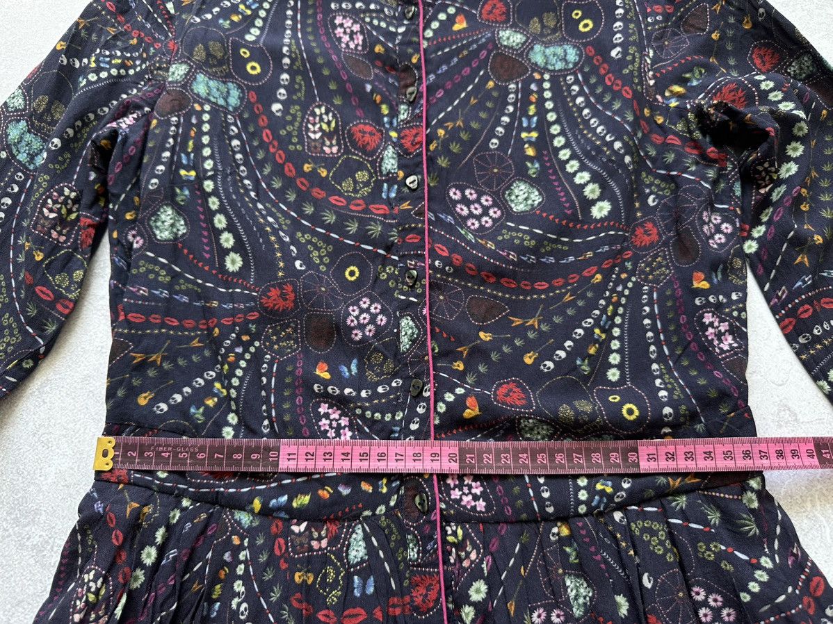 Zadig & Voltaire Zadig & Voltaire Floral Skull Print Long Sleeve Skater Dress Size M / US 6-8 / IT 42-44 - 10 Thumbnail