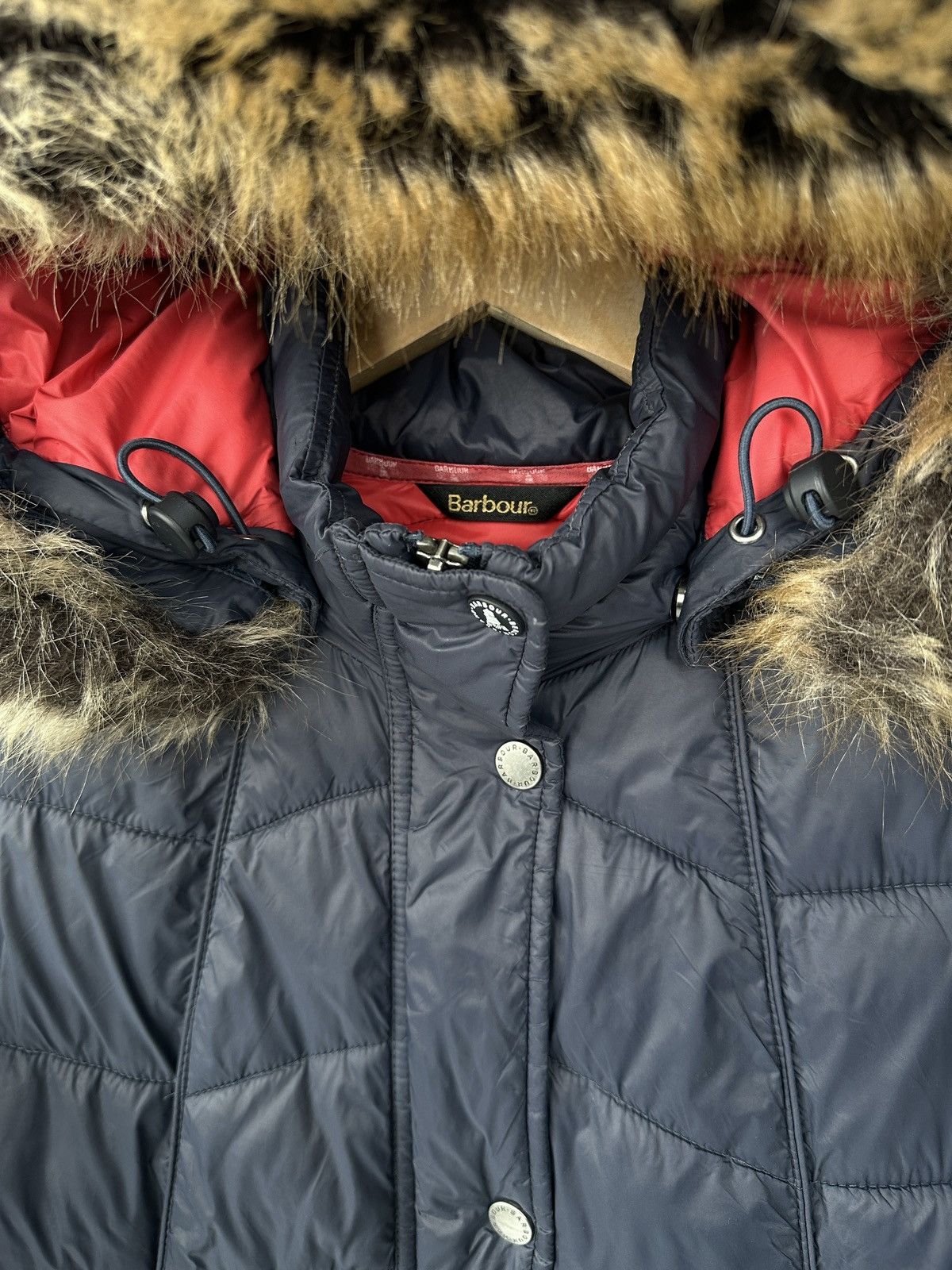 Barbour BARBOUR Bernera Quilt Puffer Jacket Hooded Faux Fur Trim Size M / US 6-8 / IT 42-44 - 8 Thumbnail
