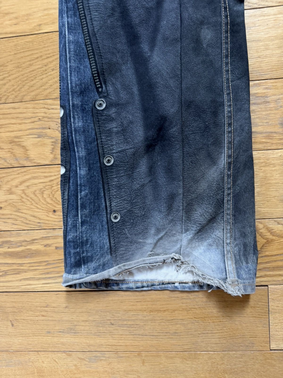 Acne Studios Acne Studios Trompe l'oeil Cowboy/Leather Jeans Size US 30 / EU 46 - 7 Thumbnail
