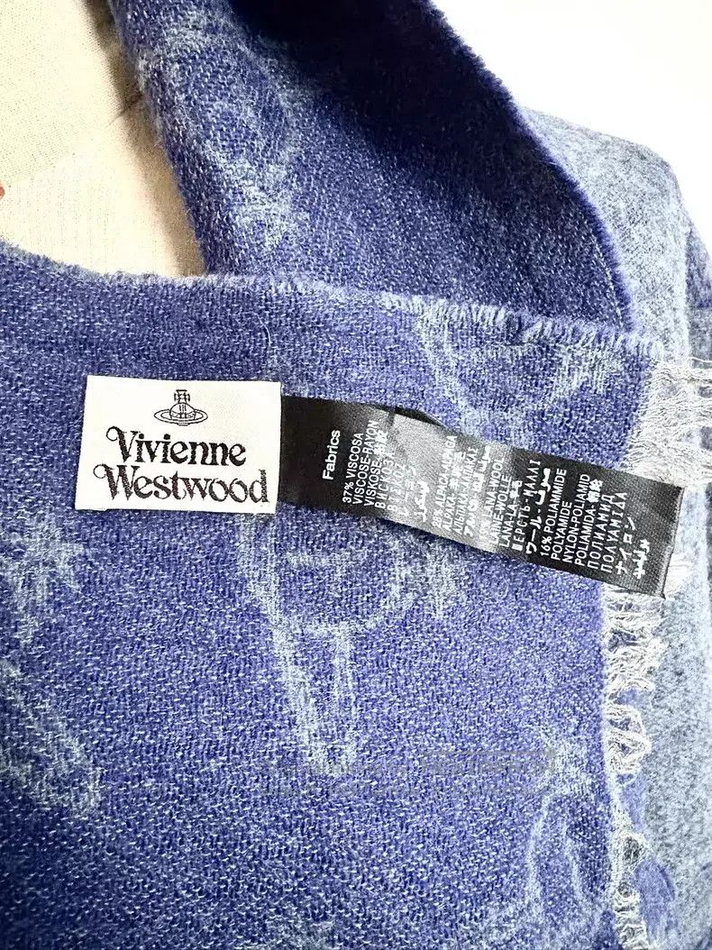 Vivienne Westwood Vivienne Westwood Used Saturn Print Grey Blue Double Sided Size ONE SIZE - 8 Thumbnail