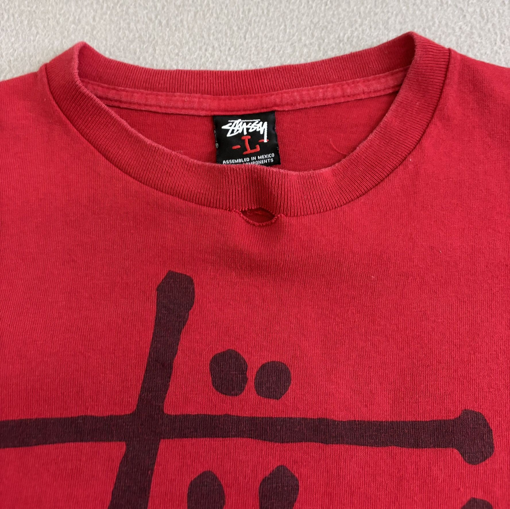 Stussy Stussy red t-shirt large Size US L / EU 52-54 / 3 - 12 Thumbnail