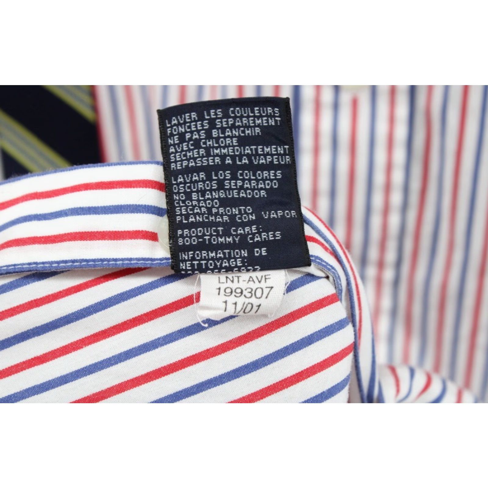 Tommy Hilfiger VINTAGE Tommy Hilfiger Y2K Shirt Men's Large Red Blue Stripes Crest Preppy Party Size US L / EU 52-54 / 3 - 5 Thumbnail