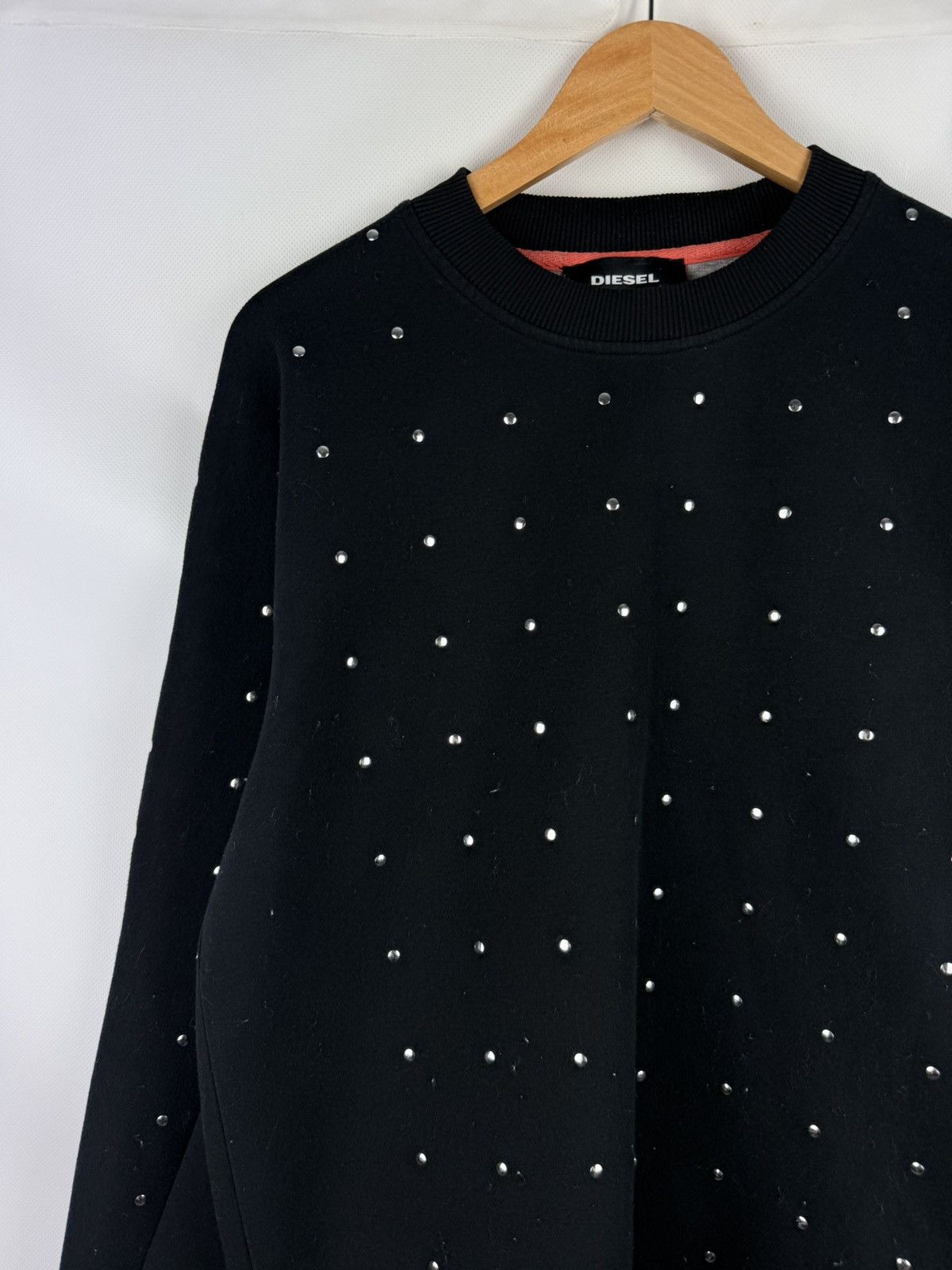 Diesel Diesel Men’s Crewneck Studded Grunge Sweatshirt Pullover Size US M / EU 48-50 / 2 - 4 Thumbnail