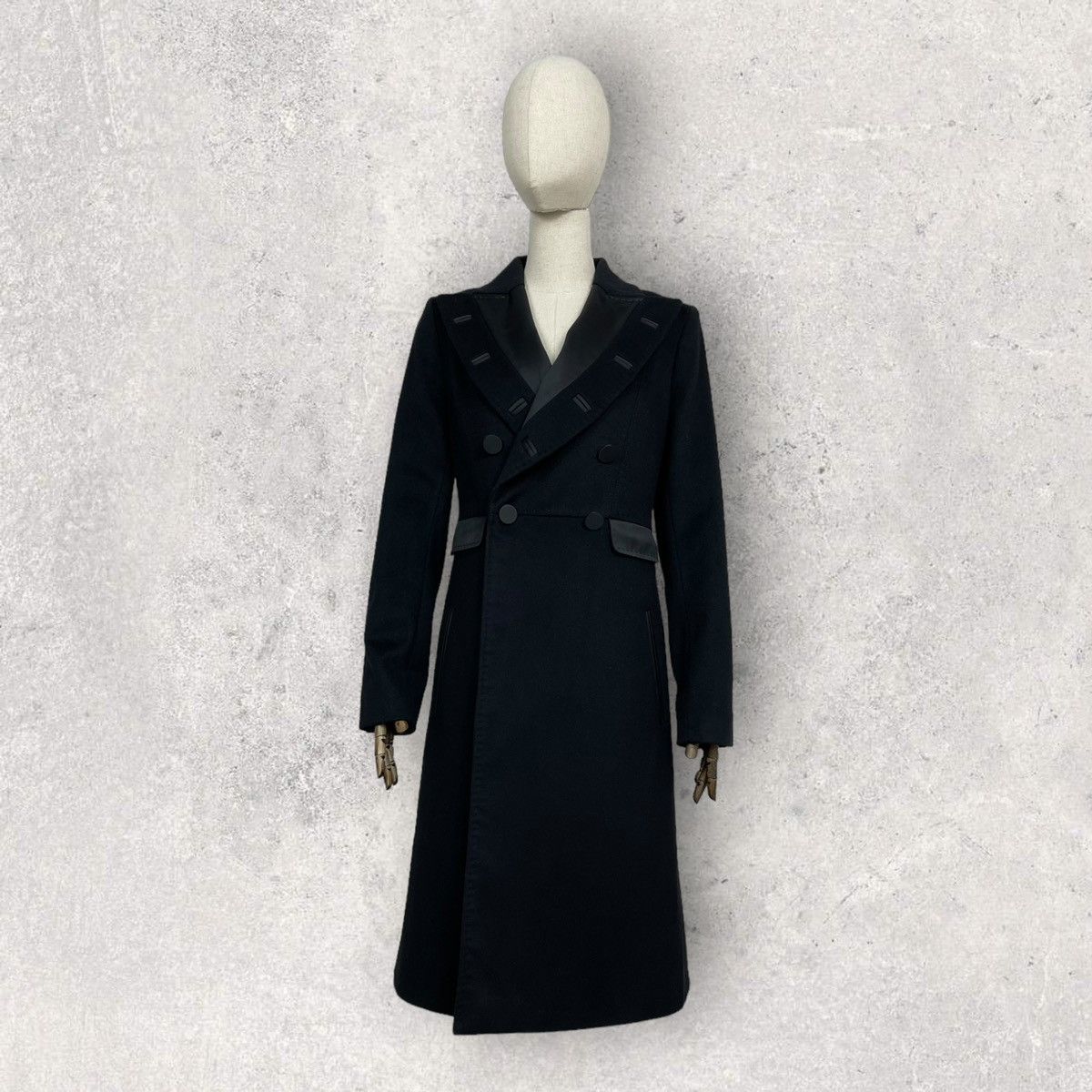 Image of Cashmere Wool x H&m Stella Mccartney & Hm Overcoat Coat Wool & Cashmere in Black, Women's (Size XS)