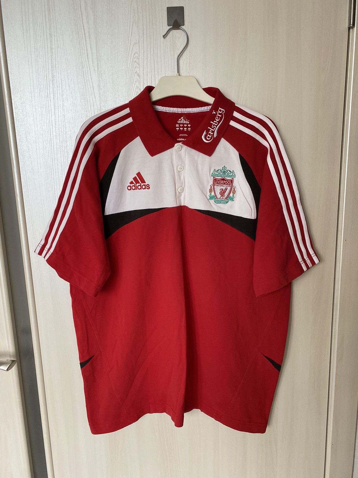 Adidas Vintage Adidas Liverpool Polo Football Shirt Soccer - Size L Size US L / EU 52-54 / 3 - 2 Thumbnail