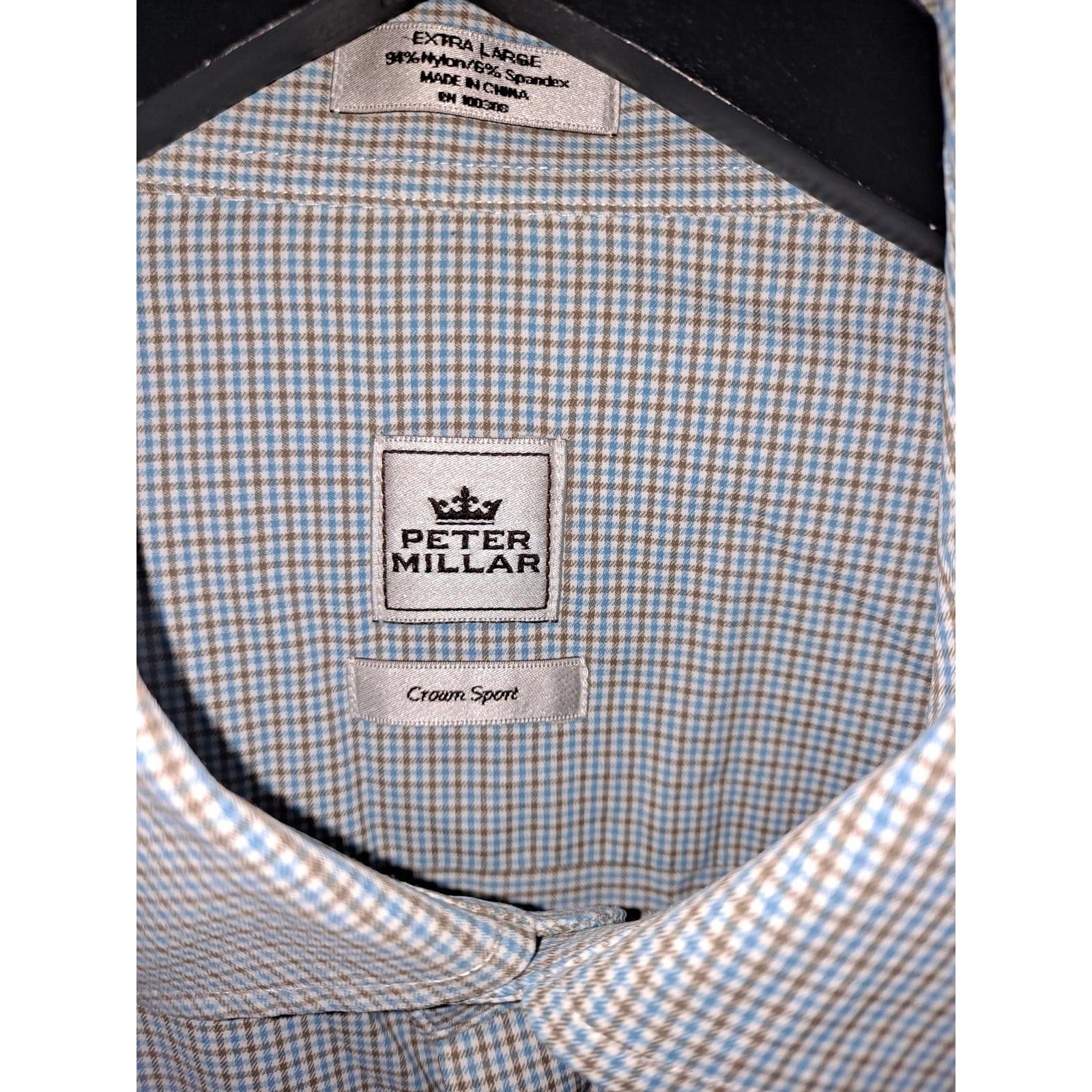 Peter Millar Peter Millar Crown Sport Blue and Brown Button Up Shirt Size Size US XL / EU 56 / 4 - 3 Thumbnail