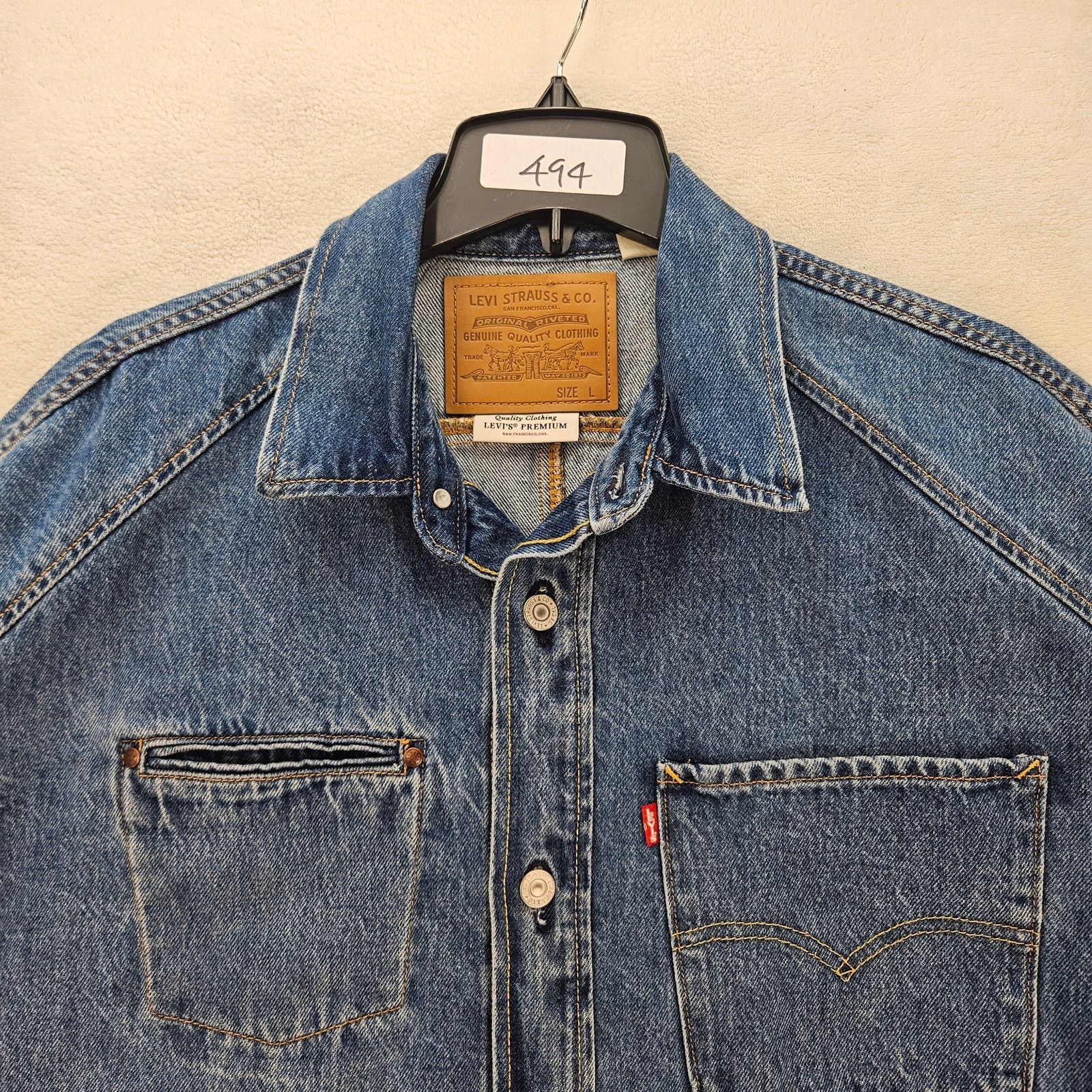 Levi's LEVI'S MEN'S LARGE PREMIUM TWISTED SHACKET DENIM JACKET Size US L / EU 52-54 / 3 - 2 Thumbnail