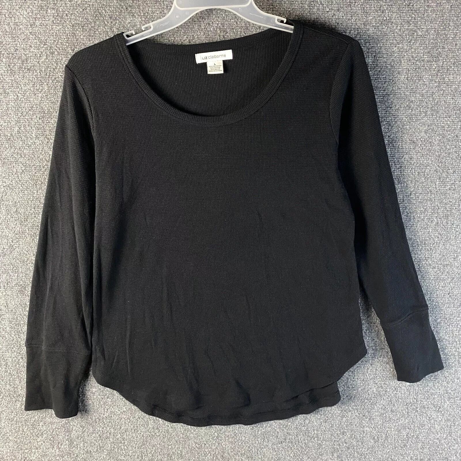 Other Liz Claiborne Waffle Knit Top Large Women's Long Sleeve L Size L / US 10 / IT 46 - 1 Thumbnail
