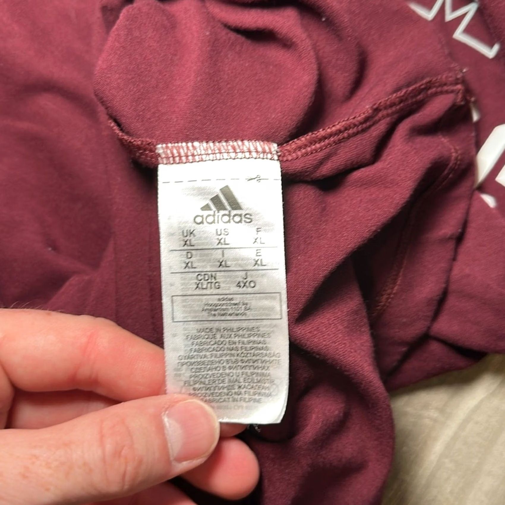 Adidas VINTAGE Mississippi State Bulldogs Adidas Performance Tee Hoodie XL Men Red/MS6267 Size US XL / EU 56 / 4 - 6 Thumbnail