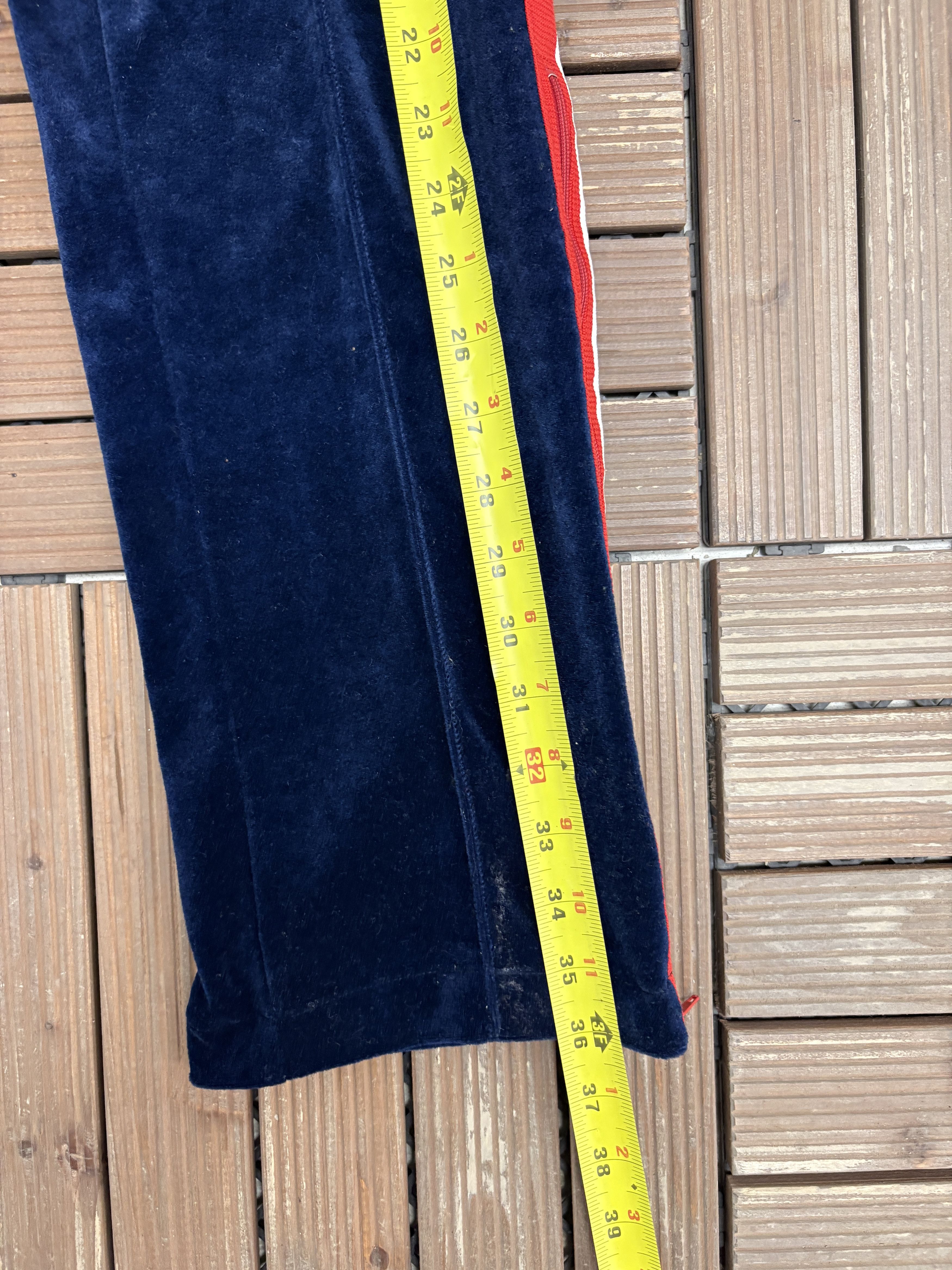 Asics × Vintage Asics Embroidered Logo Vintage Velour Blue Sweat Pants Size US 26 / EU 42 - 8 Thumbnail