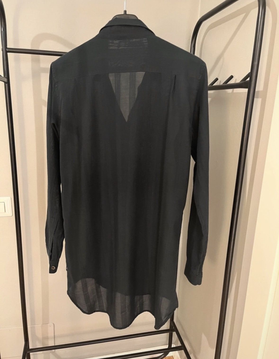 Ann Demeulemeester Black Ann Demeulemeester Asymmetrical Tie Longsleeve Shirt Size XS / US 0-2 / IT 36-38 - 4 Thumbnail