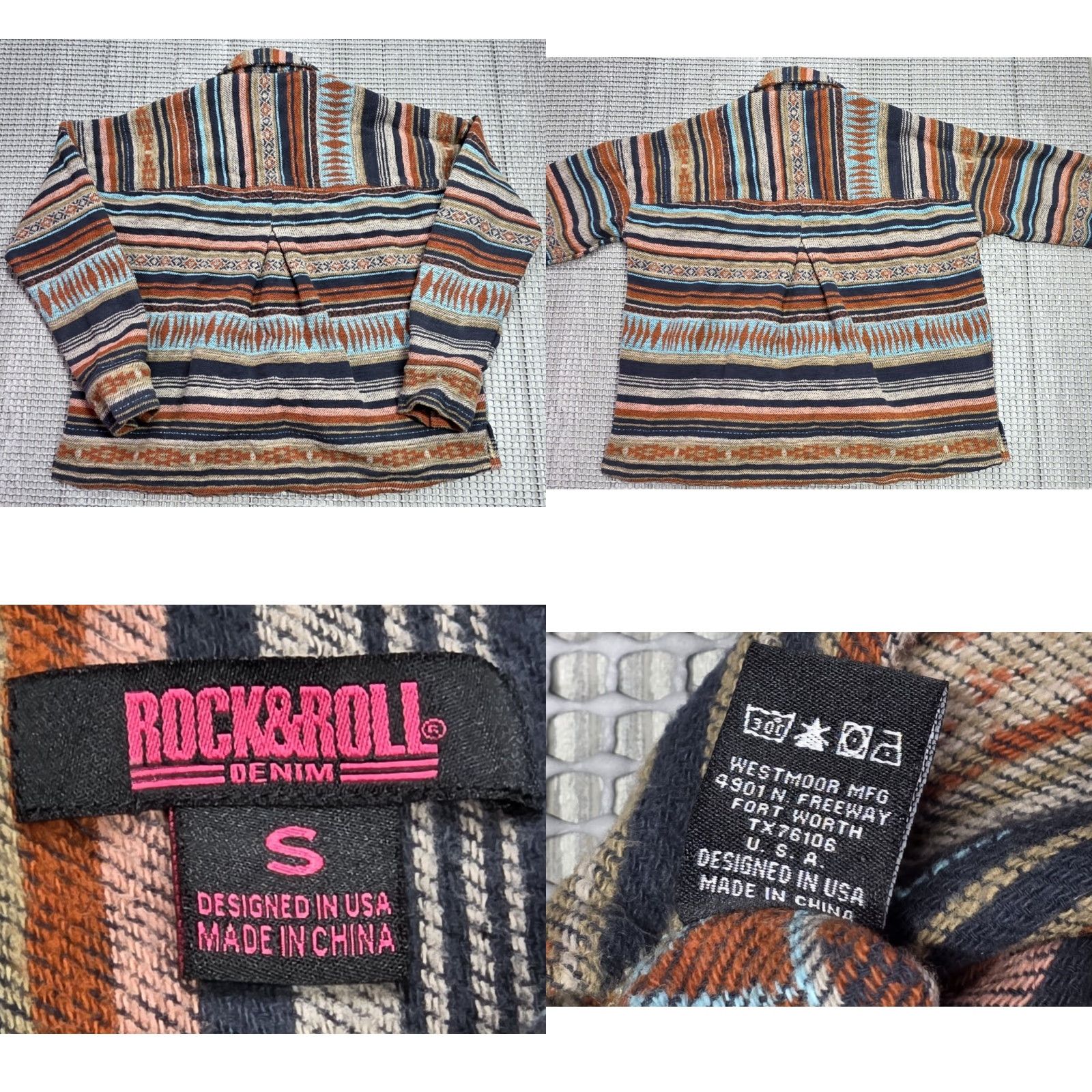 Denime Rock & Roll Shirt Jacket Multicolor Aztec S Rock & Roll Shirt Jacket Aztec Multicolor S Womens Size S / US 4 / IT 40 - 8 Thumbnail
