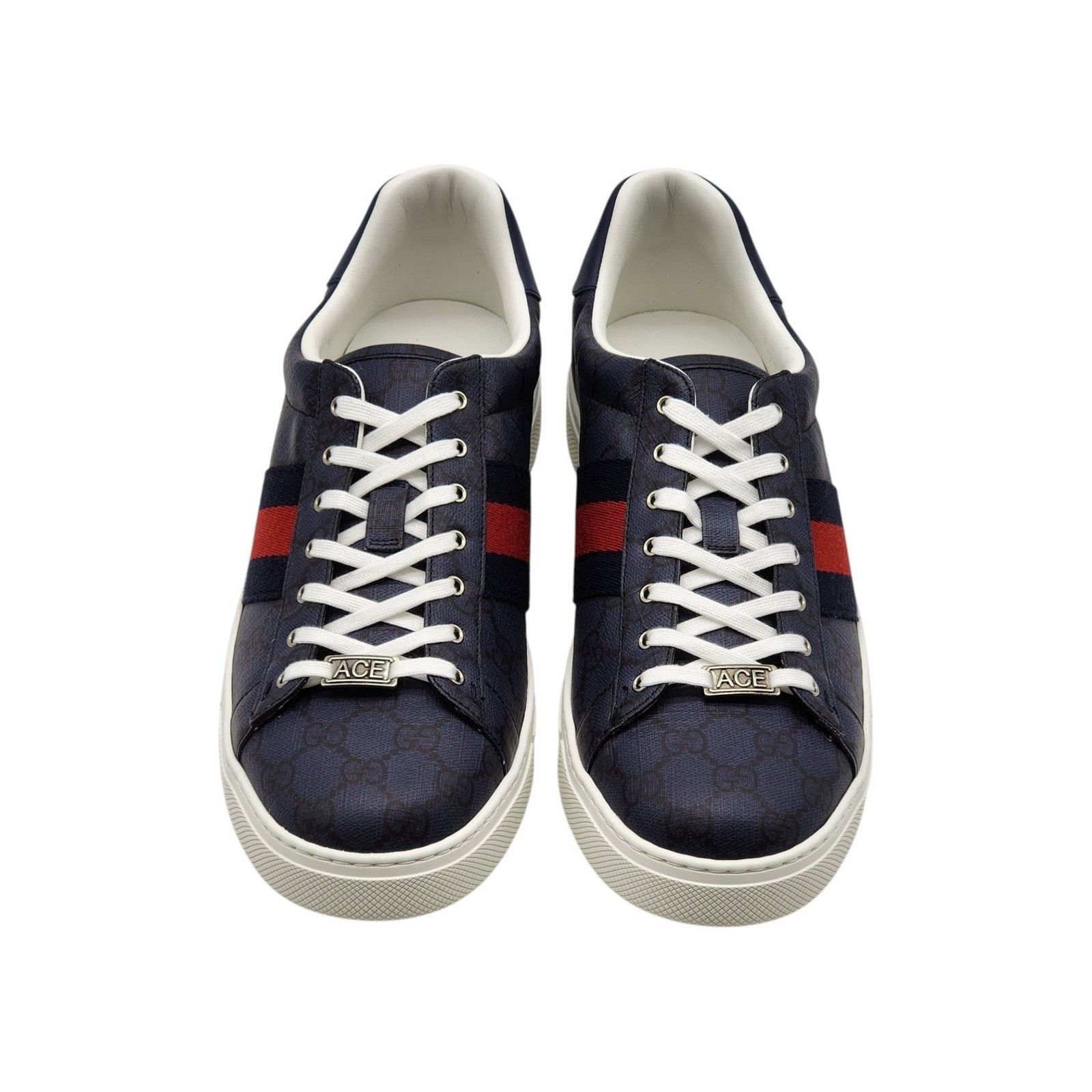 Gucci Ace GG Supreme Web Low Top Men's Sneakers Blue US 12 - NWB Size US 12 / EU 45 - 4 Thumbnail