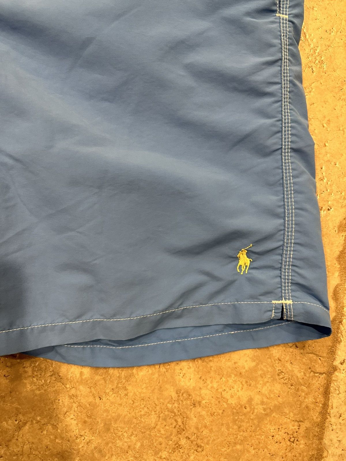 Polo Ralph Lauren Polo Ralph Laurent Powder Blue / Yellow Swim Trunks Shorts Size US 34 / EU 50 - 3 Thumbnail
