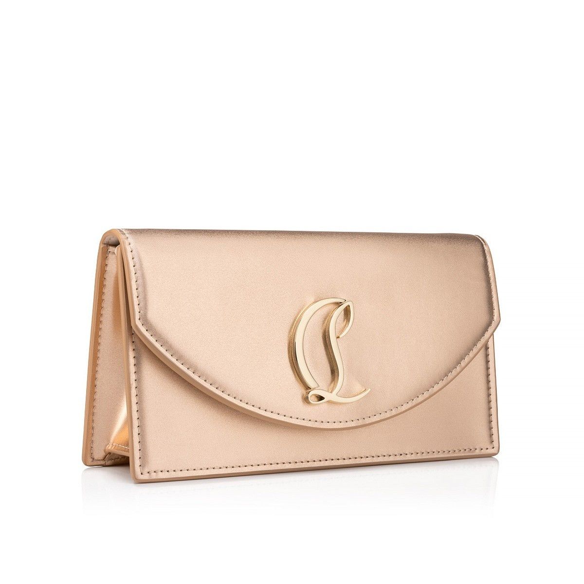 Christian Louboutin o1s1wg111124 Size: OS / Leather Trimmed Slik Clutch in Beige Size ONE SIZE - 4 Thumbnail