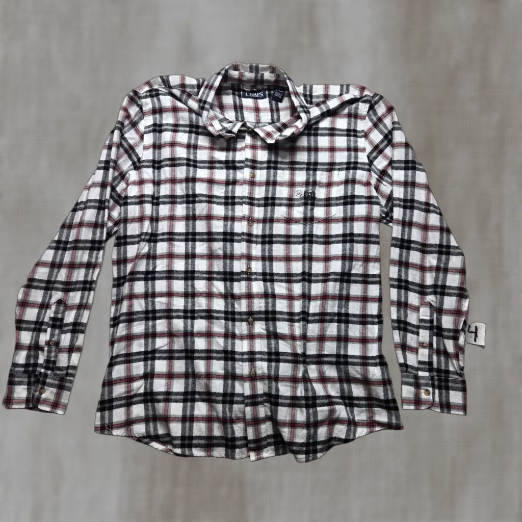 Chaps Chaps Shirt Button-Up XL Mens Flannel Checkered Multicolor Cotton Long Sleeve Casual Button-Down Size US XL / EU 56 / 4 - 1 Thumbnail