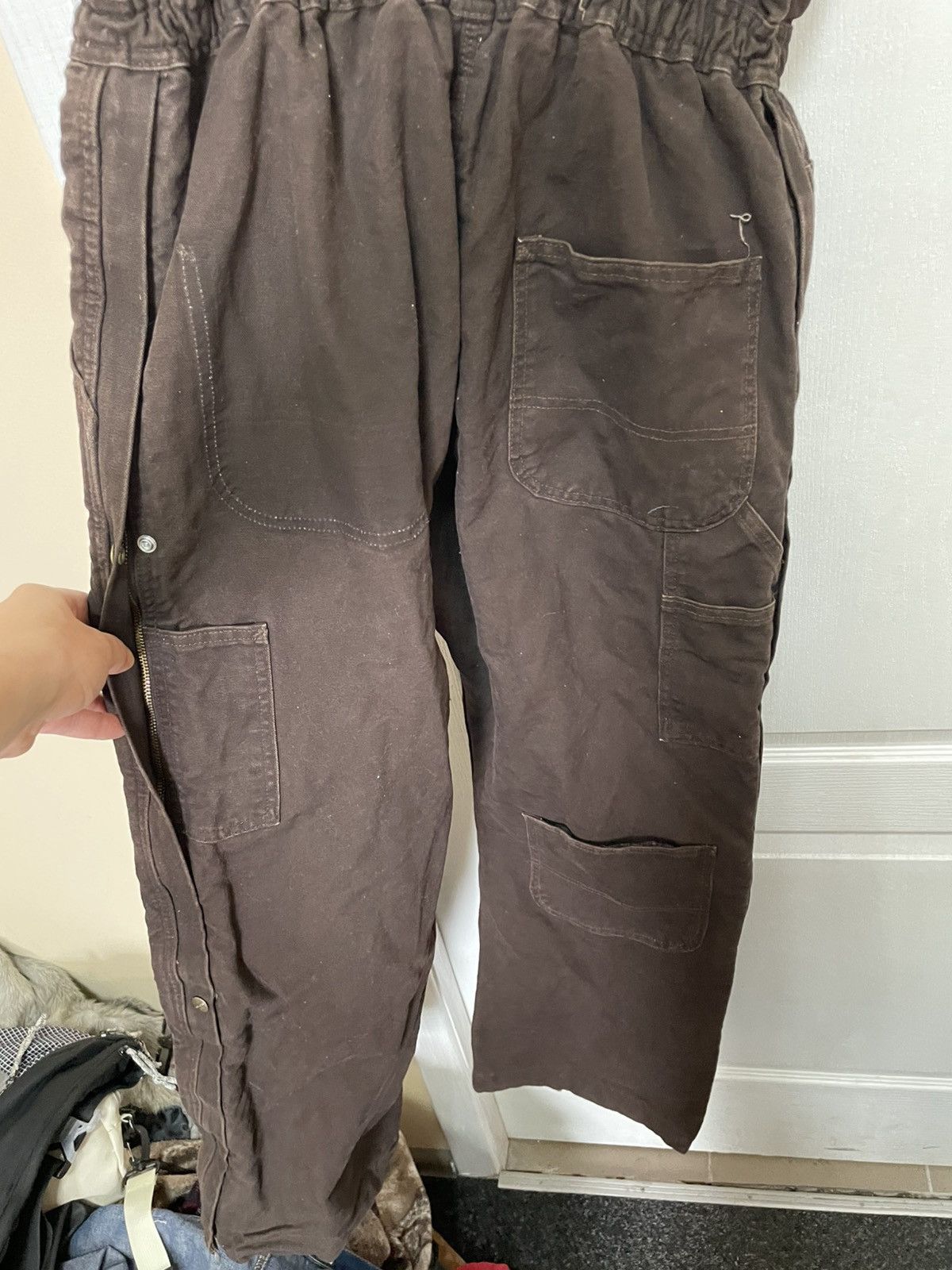 Carhartt × Carhartt Wip × Vintage Vintage CARHARTT 90s Overalls Coverall Work brown pants jean Size US 34 / EU 50 - 10 Thumbnail