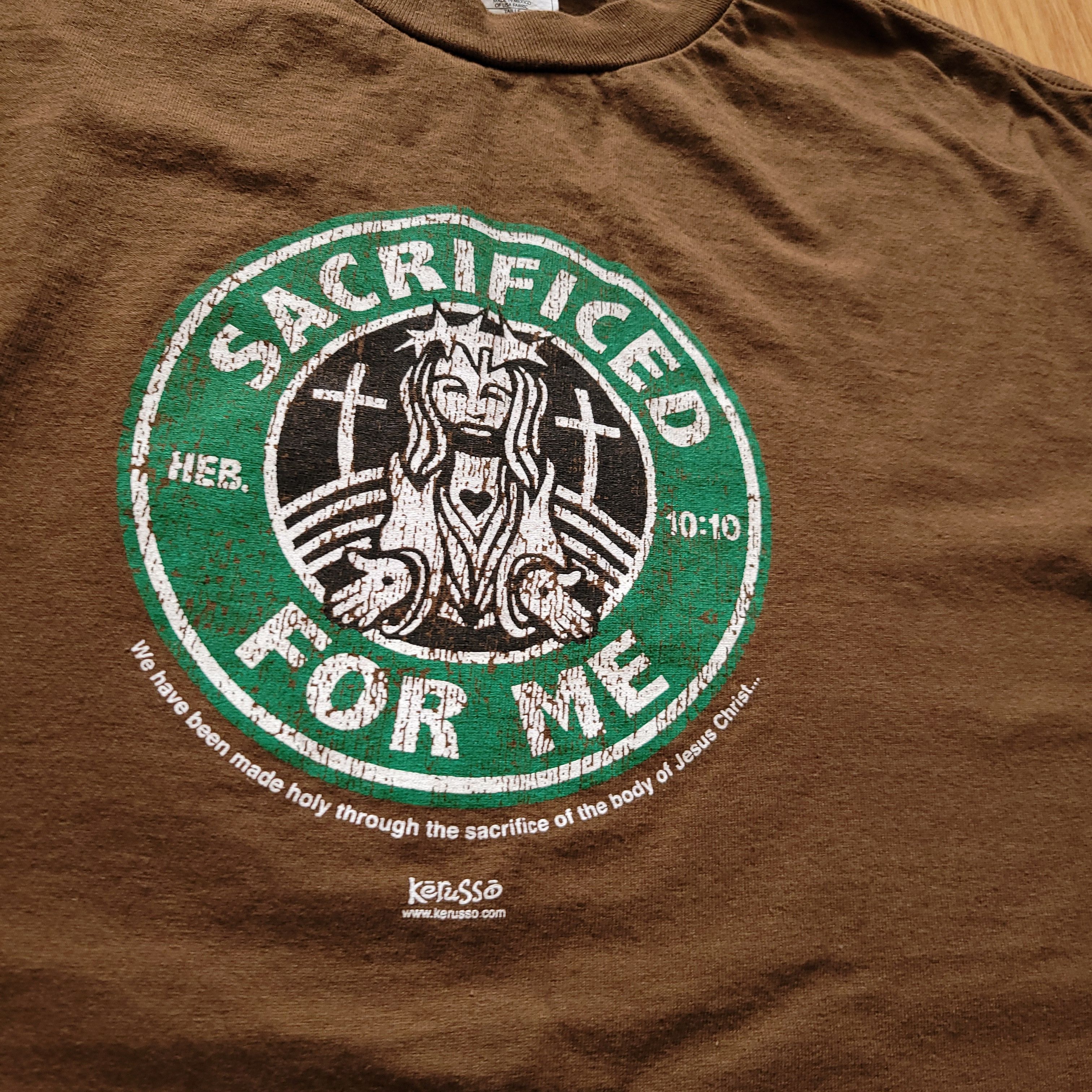 Vintage T Shirt Sacrificed For Me Starbucks Parody Jesus S M Grailed