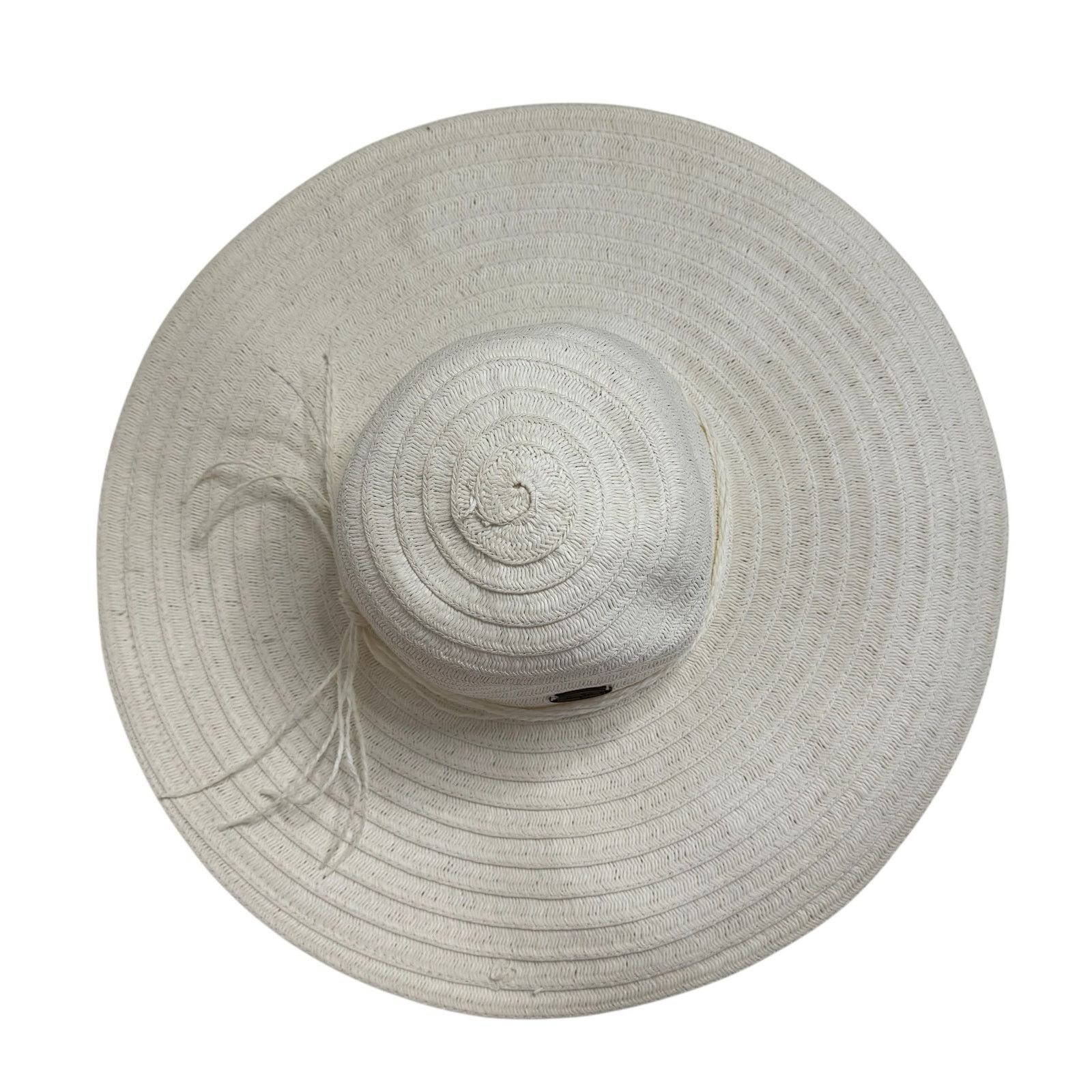 Panama Jack PANAMA JACK White Paper Braided Wide Brim Hat One Size Size ONE SIZE - 5 Thumbnail