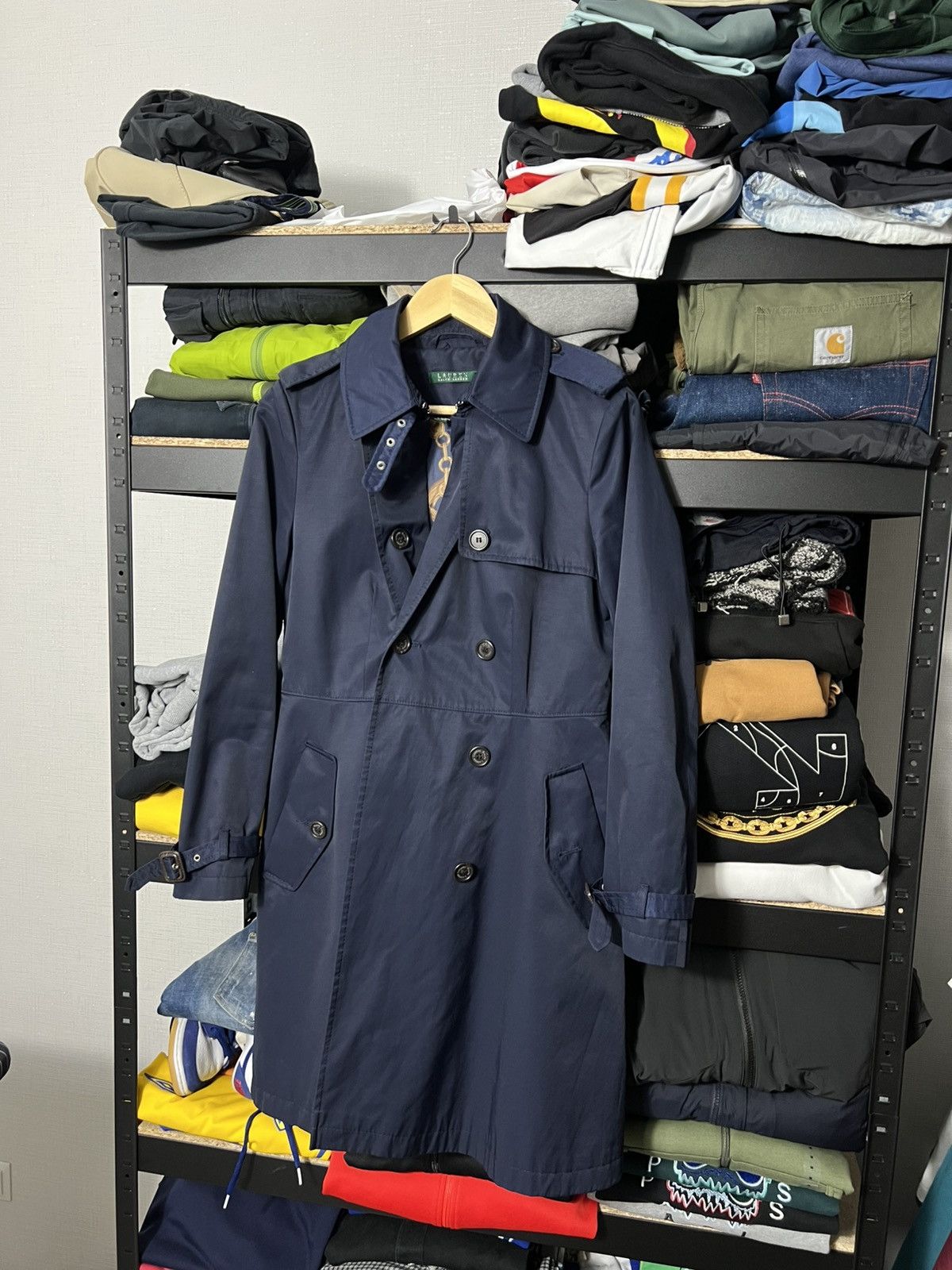Polo Ralph Lauren 🧥 Lauren Ralph Lauren Equestrian Lined Trench Coat Navy WMNS Size S / US 4 / IT 40 - 7 Thumbnail