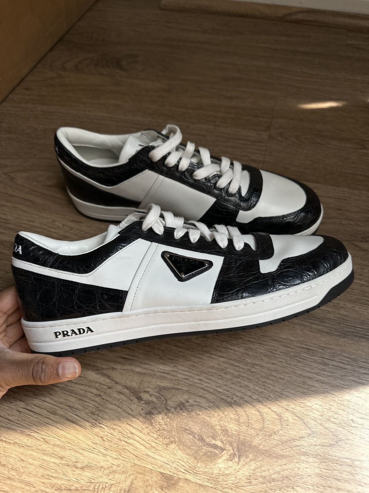 Prada Downtown croc embossed sneaker Size US 9 / EU 42 - 6 Thumbnail