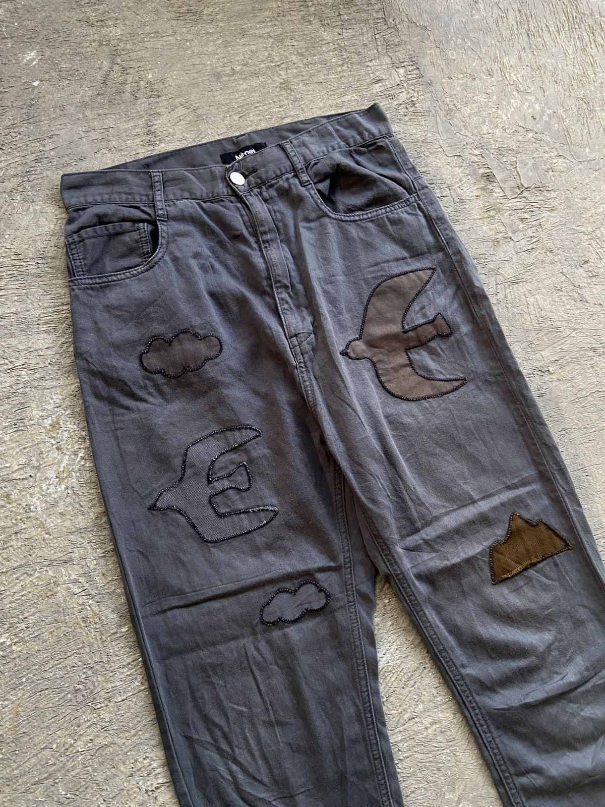 Ne-Net 2000s Ne-Ner by Issey Miyake - Patchwork High Waist Pants Size US 29 - 2 Thumbnail