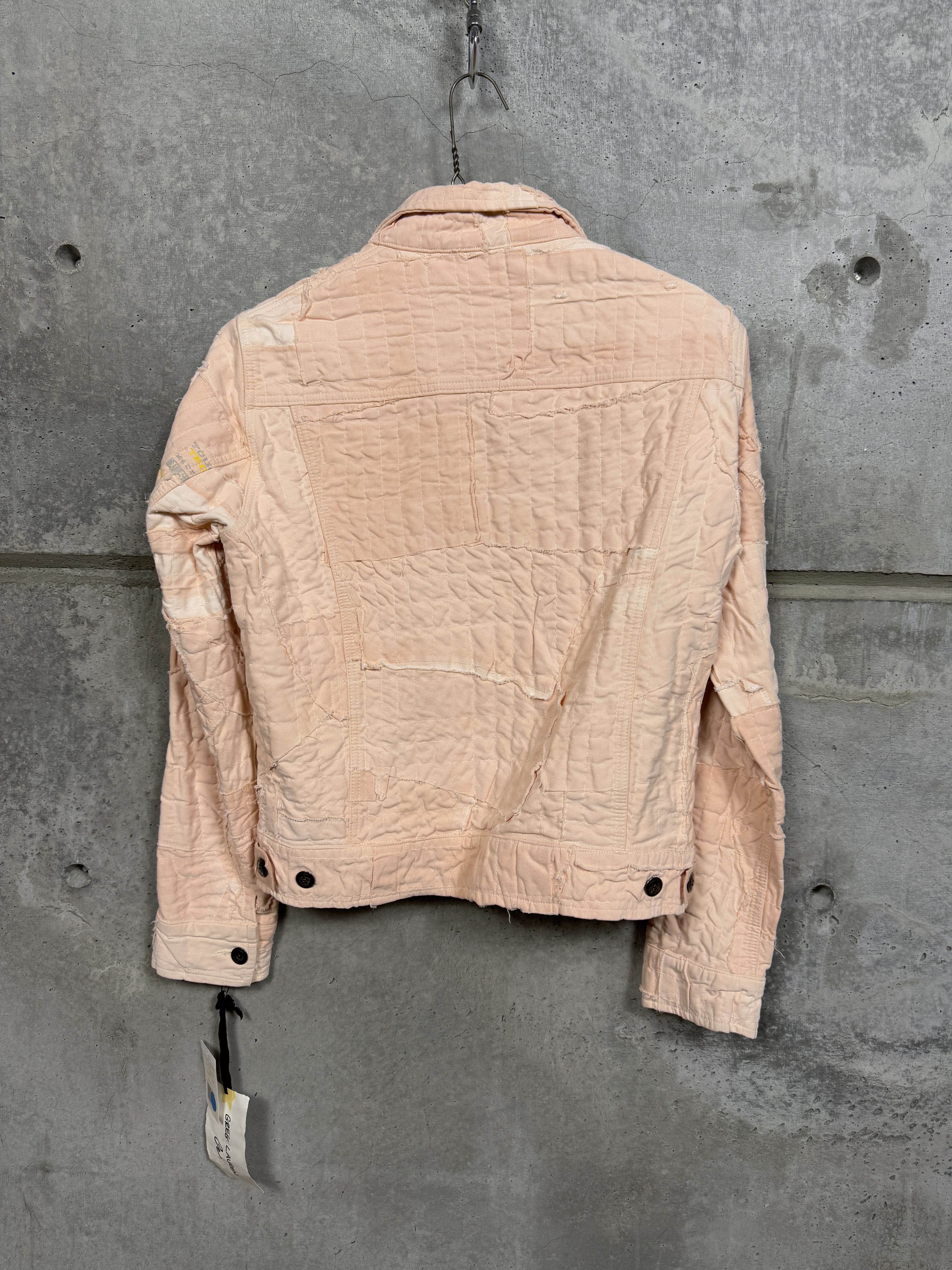 Greg Lauren Greg Lauren Pink Stitchwork Trucker Jacket Size US S / EU 44-46 / 1 - 3 Thumbnail