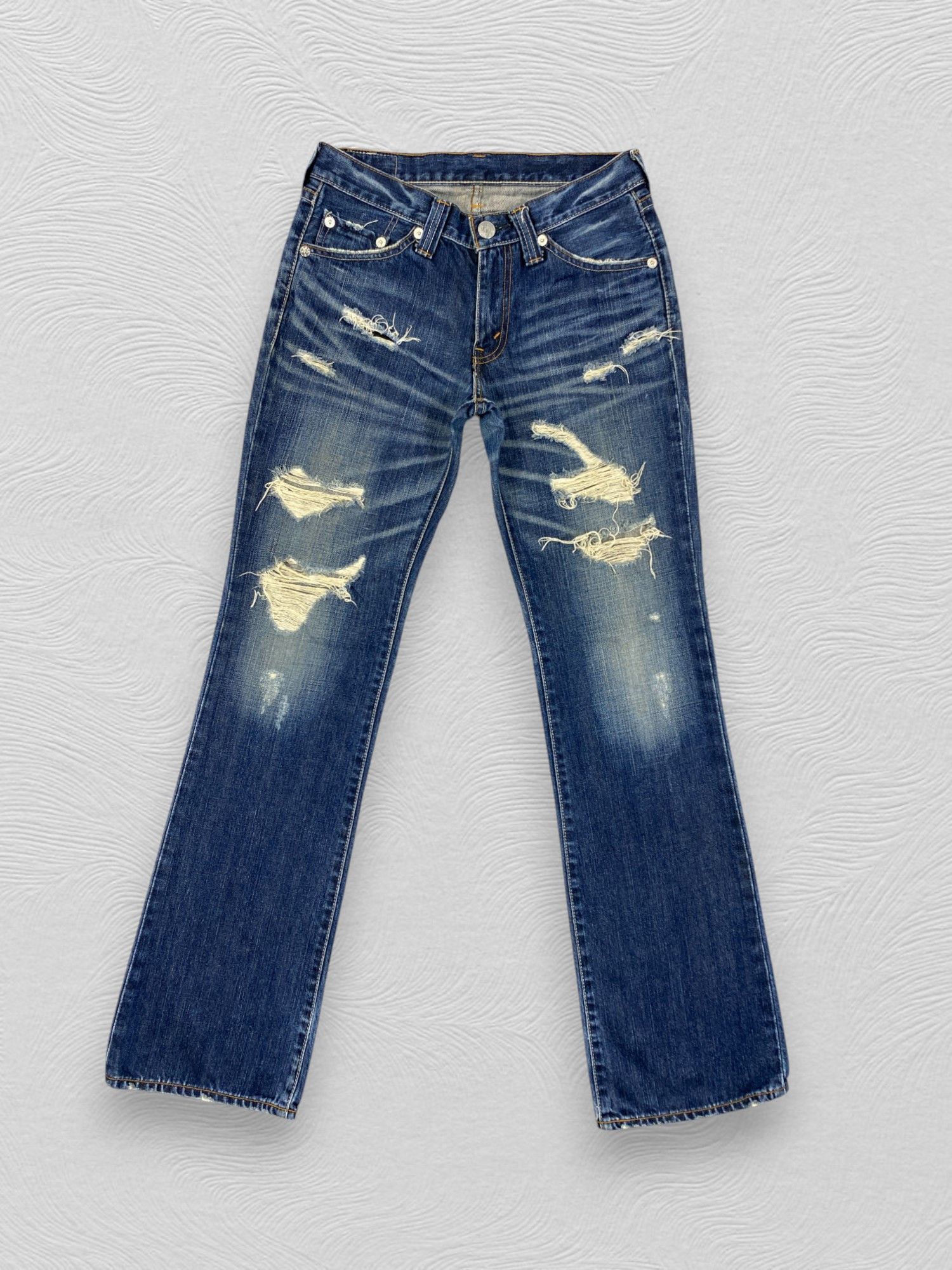 Levi's Distressed Vintage Levi's 708 Flare Jeans 31x32.5 - JN3523 Size US 31 - 1 Thumbnail