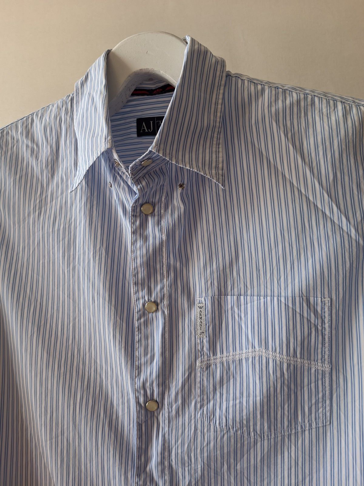 Armani Armani Jeans vintage oldmoney striped shirt Size US M / EU 48-50 / 2 - 2 Thumbnail