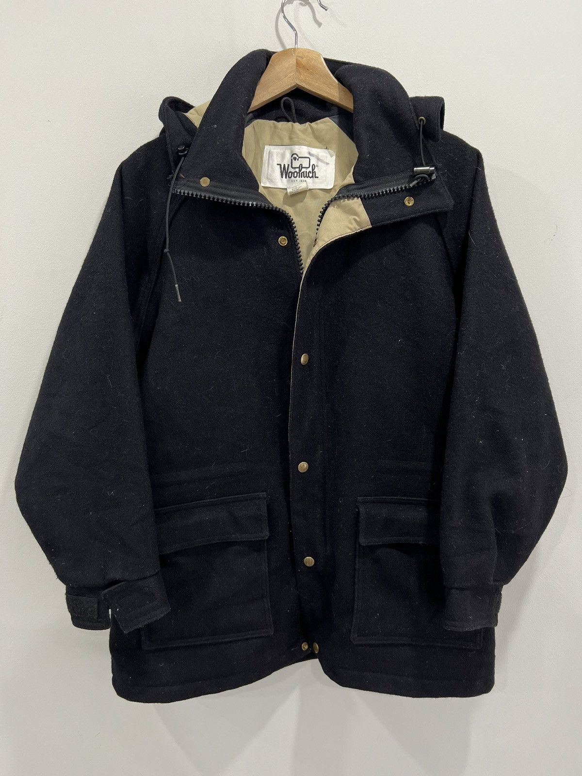 Vintage Vintage Woolrich Wool Coat Jacket hooded Size US L / EU 52-54 / 3 - 1 Thumbnail