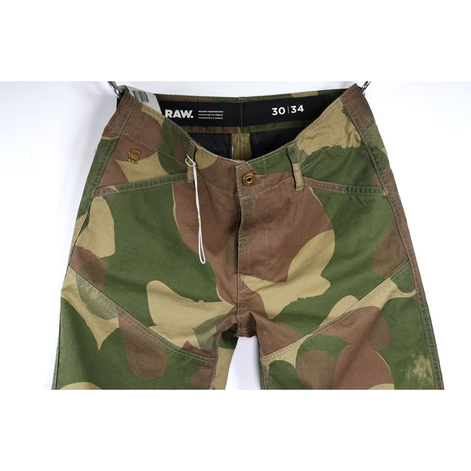 G-Star G-Star Rovic SEC Straight Tapered Jeans Mens W30 L34 Camouflage Multicolor 100% Cotton Modern Classic Fit Inseam 34 Inseam 31.10in Size US 30 / EU 46 - 4 Thumbnail