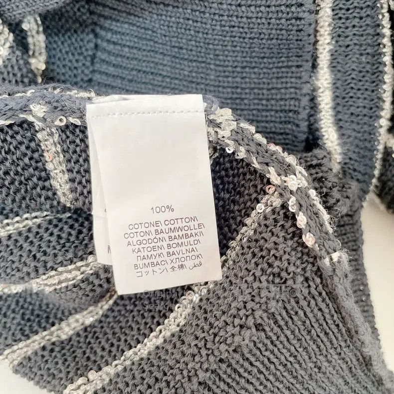 Brunello Cucinelli Brunello Cucinelli Black striped sequin knit cardigan coat Size XS / US 0-2 / IT 36-38 - 8 Thumbnail