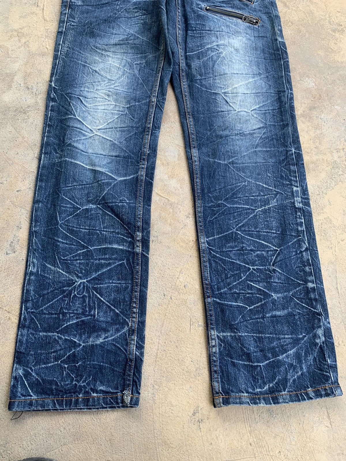 Japanese Brand × Kapital × Vintage NYLAUS DOUBLE WAIST RUSTY DISTRESSED DENIM🎌 Size US 29 - 6 Thumbnail