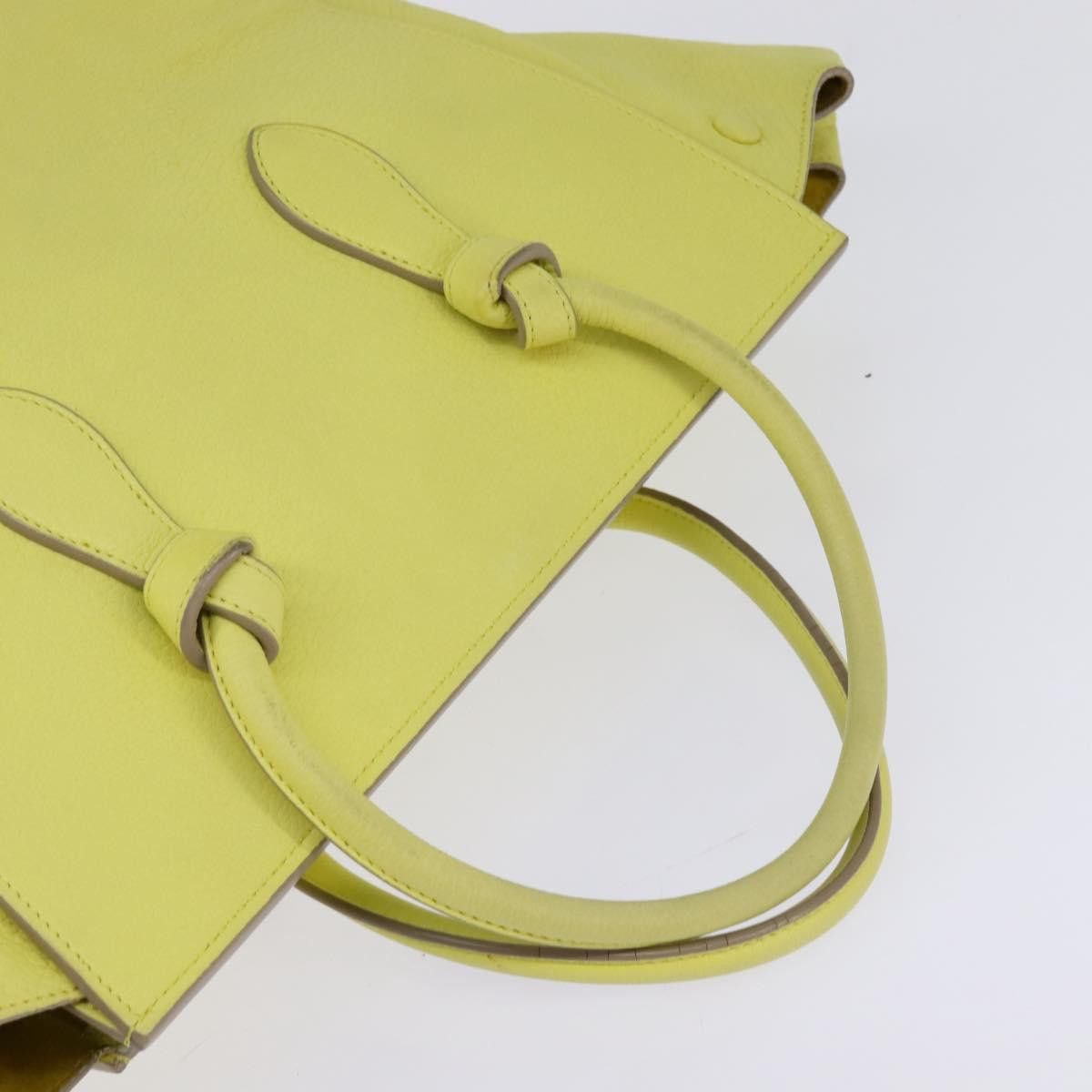 Celine CELINE Thai Mini Hand Bag Leather Yellow Gold Size ONE SIZE - 6 Thumbnail