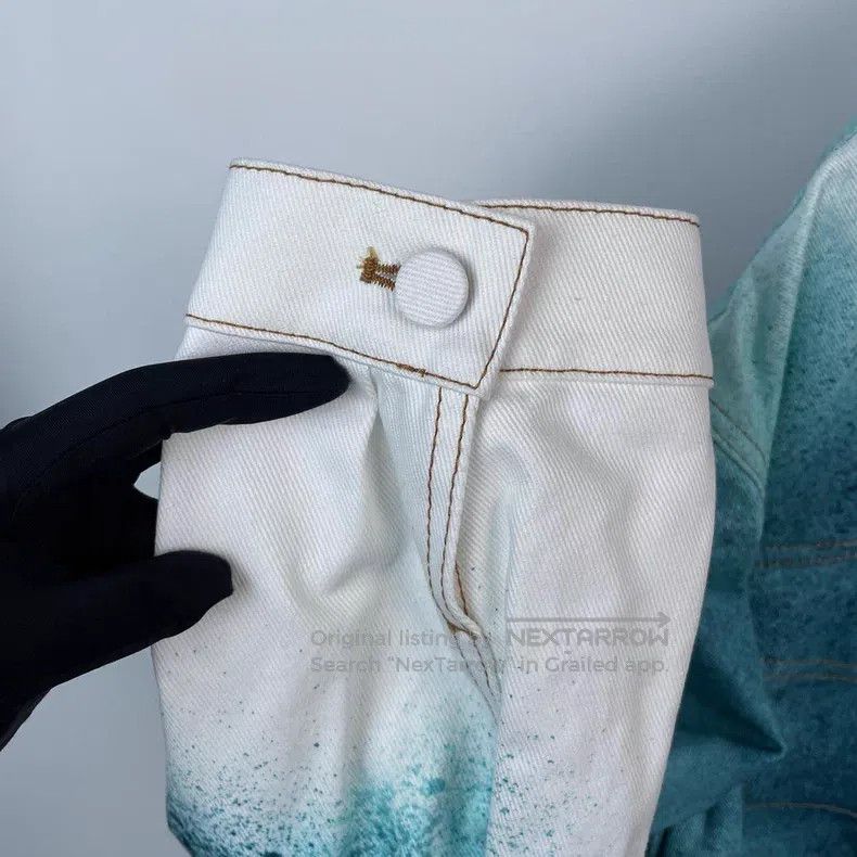 Louis Vuitton Louis Vuitton White and blue splash-ink denim jacket Size US M / EU 48-50 / 2 - 5 Thumbnail