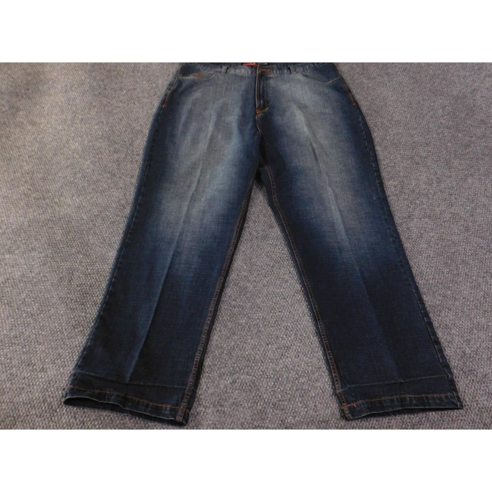 Express Brooklyn Xpress Jeans Mens 40 Blue Denim Straight Leg Relaxed Fit Classic Style Size US 40 / EU 56 - 2 Thumbnail