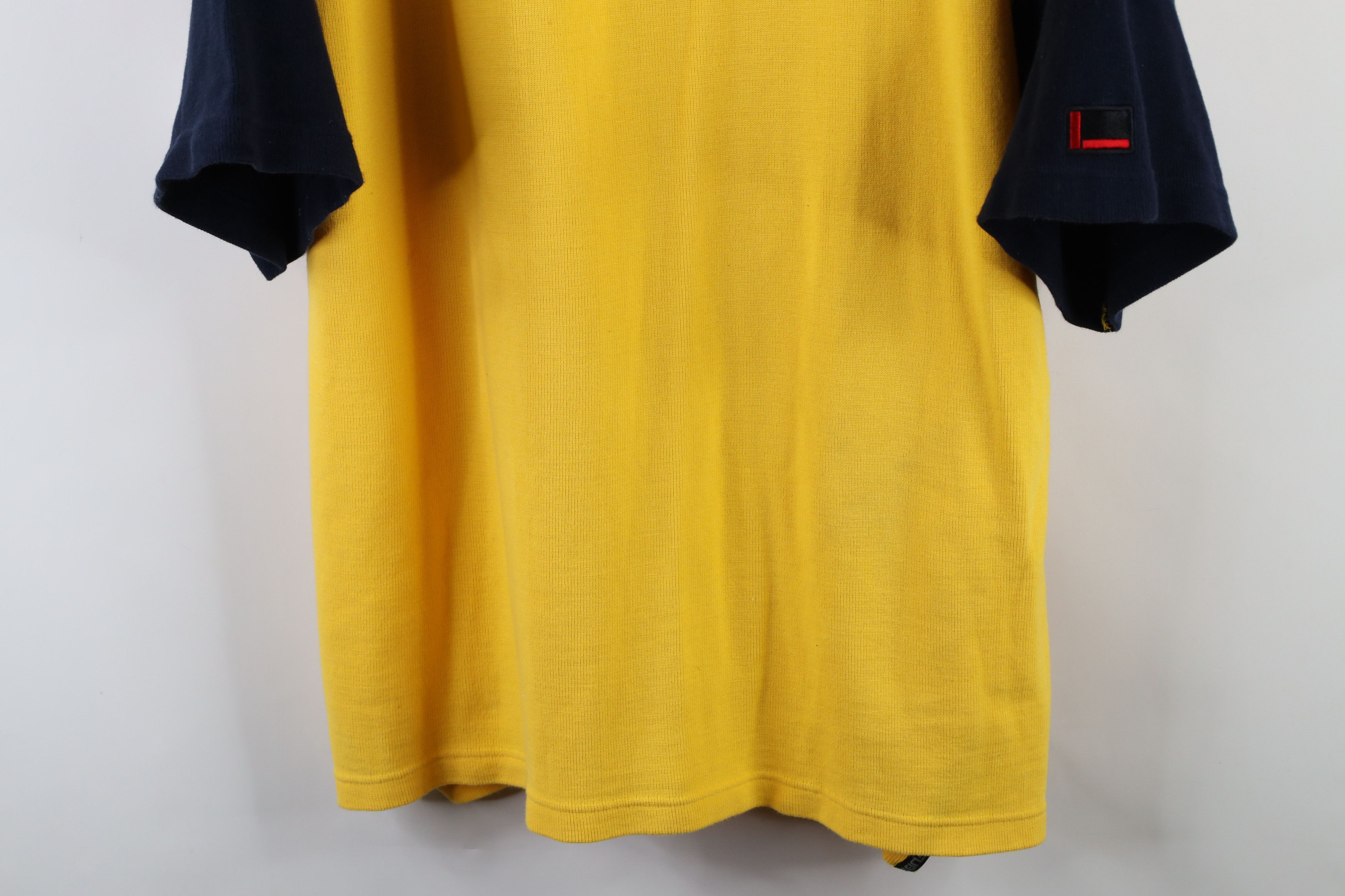 Fubu × Vintage Vintage 90s Fubu Sports Spell Ribbed Knit Baggy Fit T-Shirt Size US XXL / EU 58 / 5 - 3 Thumbnail
