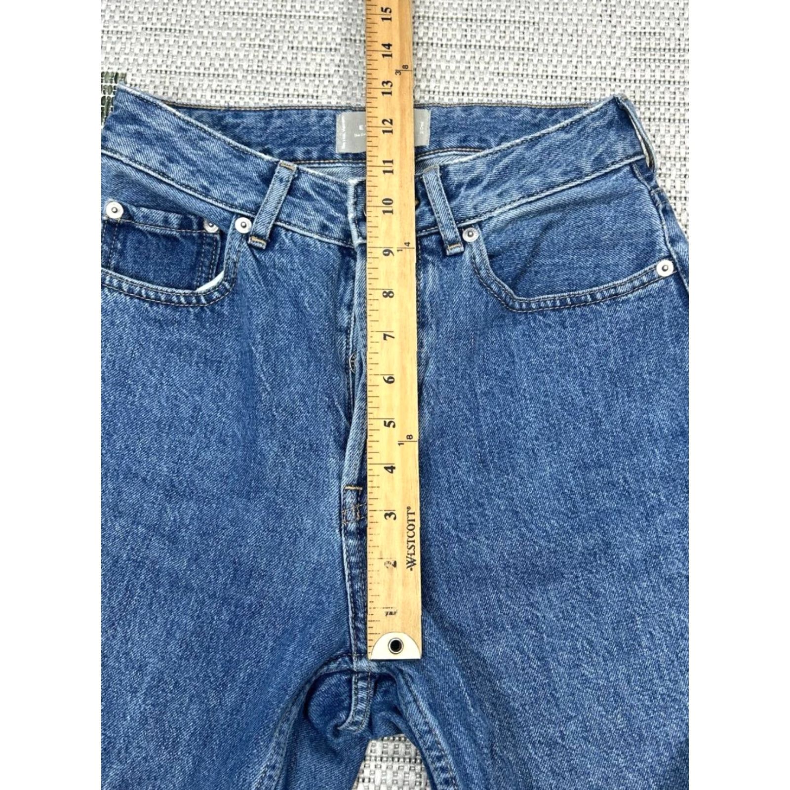 Everlane Everlane The Curvy 90s Cheeky Straight Crop Jeans Womens 26 Blue High Rise 24x26 Size 26" / US 2 / IT 38 - 4 Thumbnail