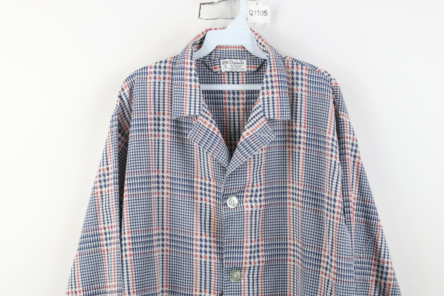 Vintage Vintage 70s Streetwear Plaid Lab Coat Button Jacket USA Size US XL / EU 56 / 4 - 2 Thumbnail