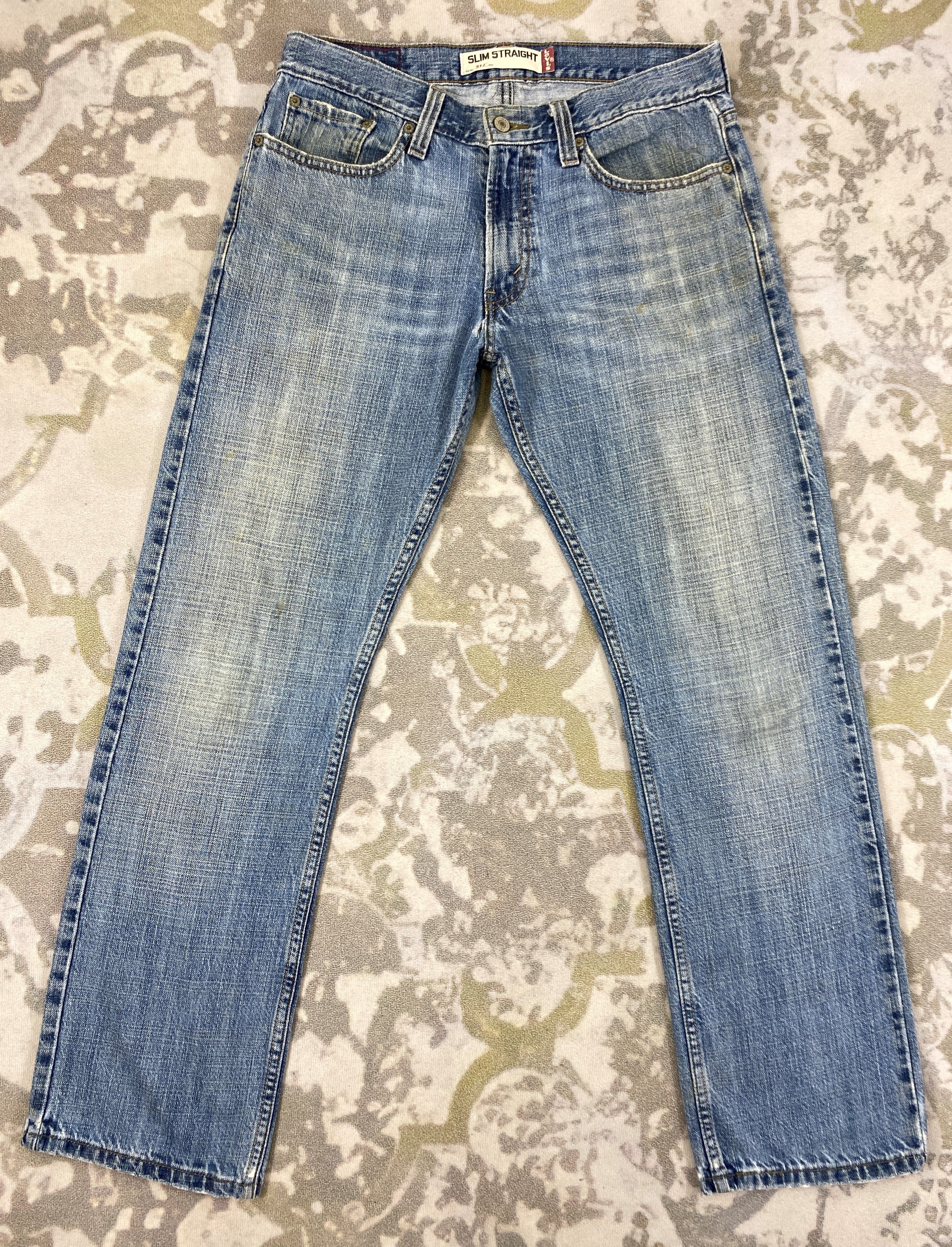 Levi's Distressed Blue Levi's 514 Jeans 33x32 Denim -JN2124 Size US 33 - 1 Thumbnail