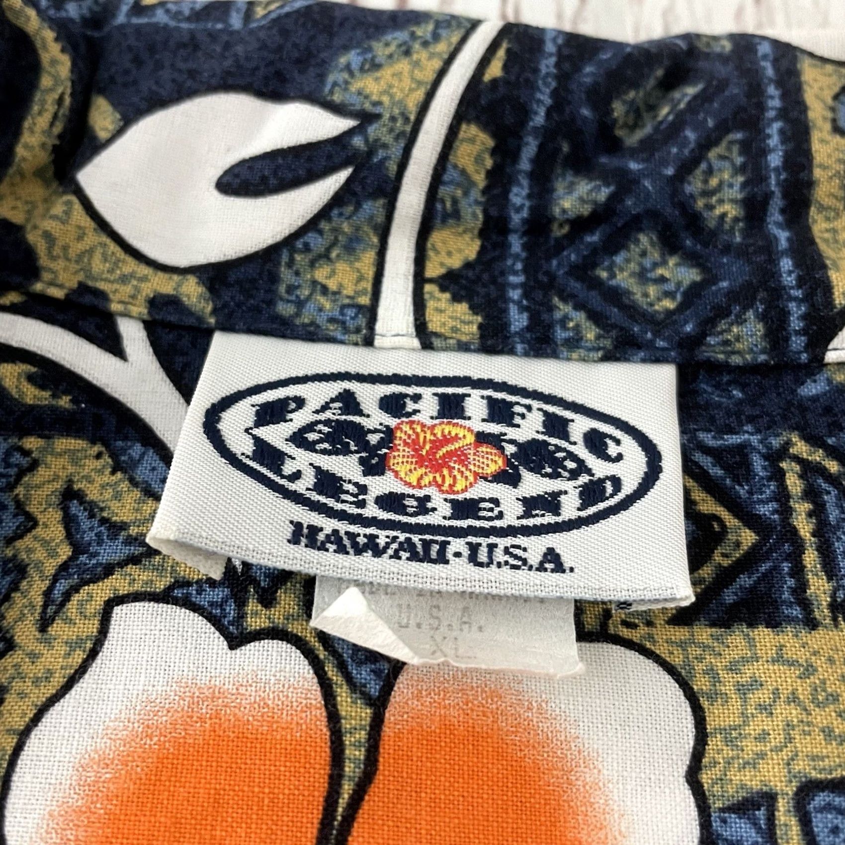 Vintage Pacific Legend Apparel, Inc. Hawaiian Short Sleeve Button-Up Shirt XL Orange Blue Men’s Square Front Shirt Mens XL Hawaiian Button-Up Shirt Size US XL / EU 56 / 4 - 2 Thumbnail