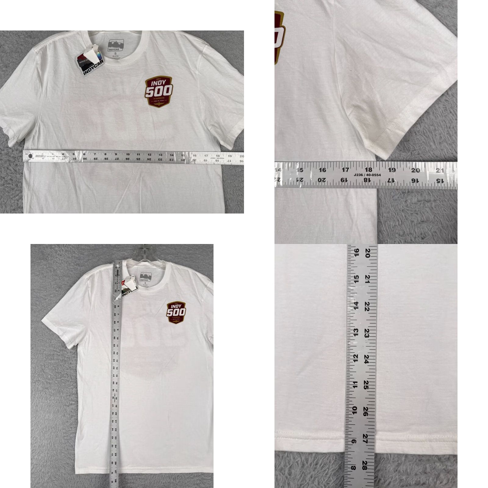 Vintage Indycar Shirt Adult Extra Large White 2024 Indy 500 Gainbridge 108th 100% Cotton Size US XL / EU 56 / 4 - 8 Thumbnail