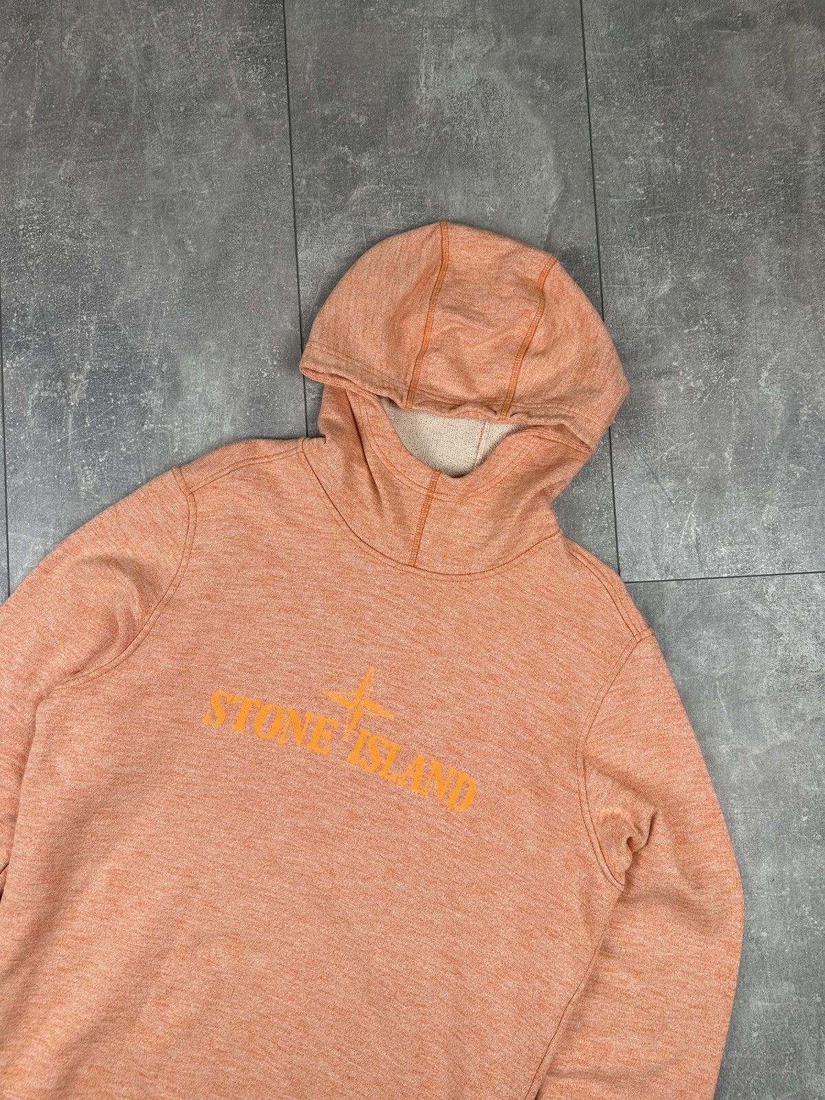 Stone Island Stone Island Orange Big Logo Mens Luxury Hoodie Size US L / EU 52-54 / 3 - 4 Thumbnail