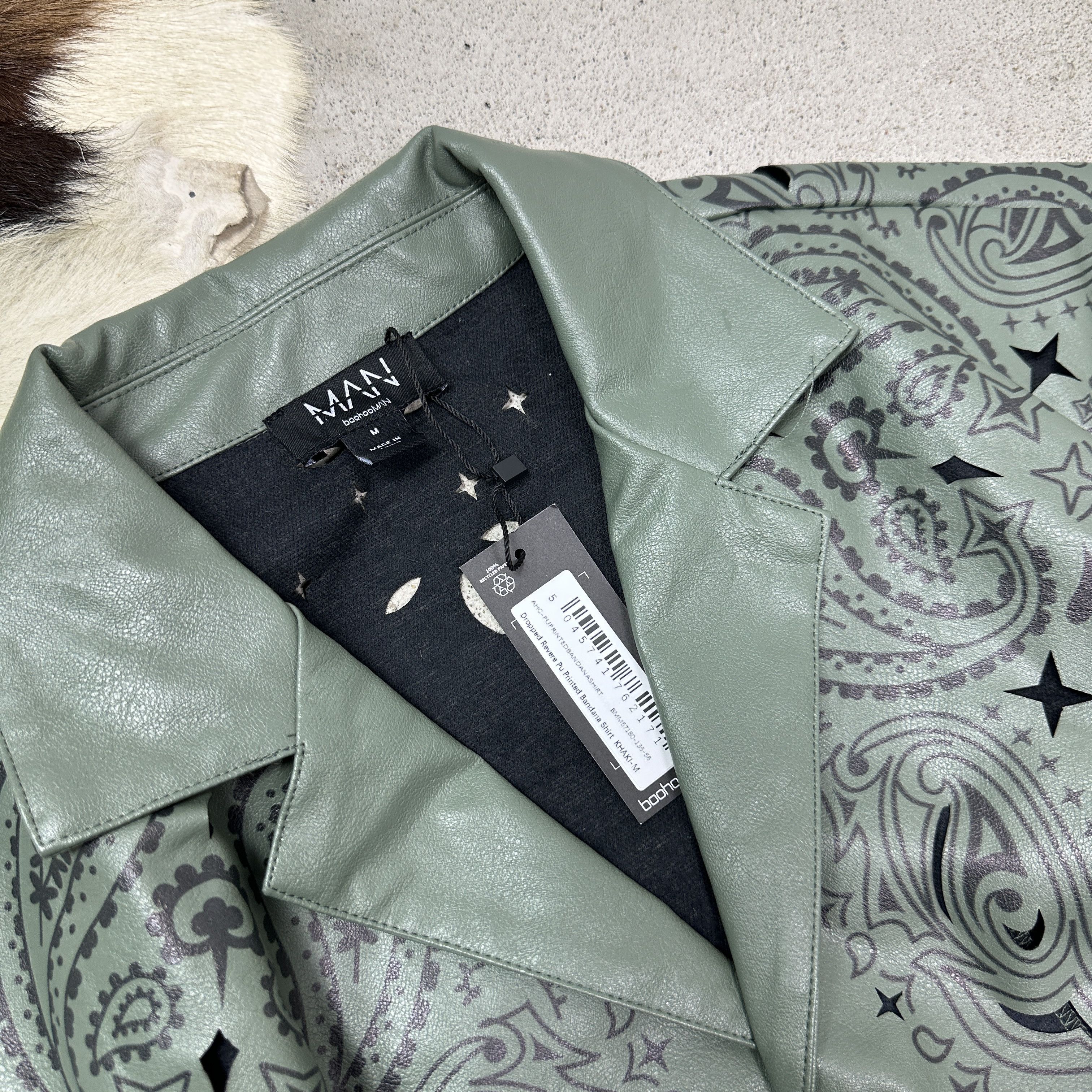 Vintage Vintage Casual Streetwear Faux Leather Shirt Y2K !NEW! Size US M / EU 48-50 / 2 - 4 Thumbnail